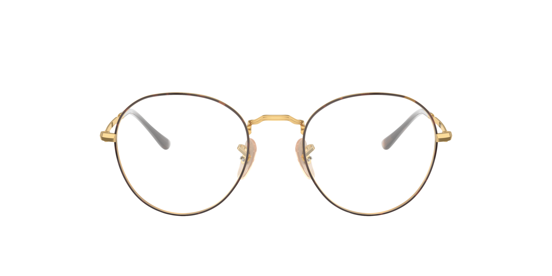 RB3582V Havana auf Gold MetallEyeglass Frames von B24, Vorderansicht
