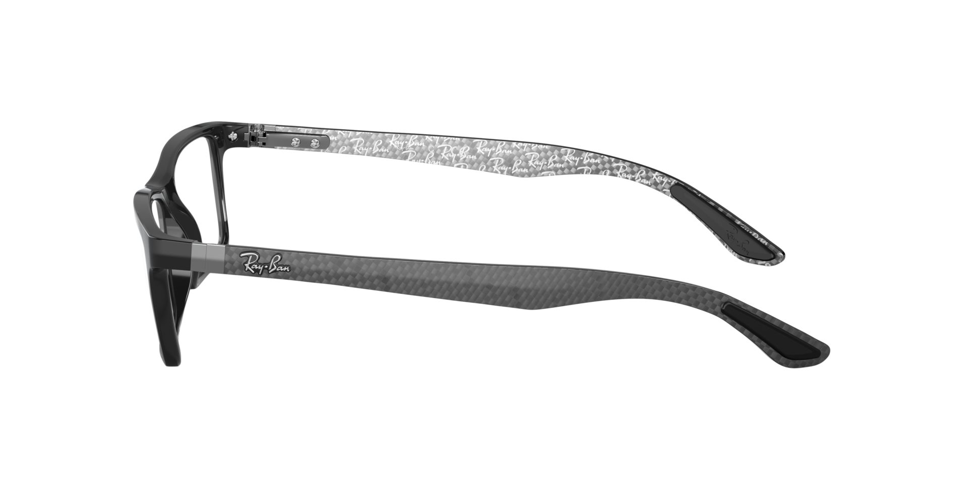RB8901 Schwarz auf Grau KunststoffEyeglass Frames von B24, Seitenansicht