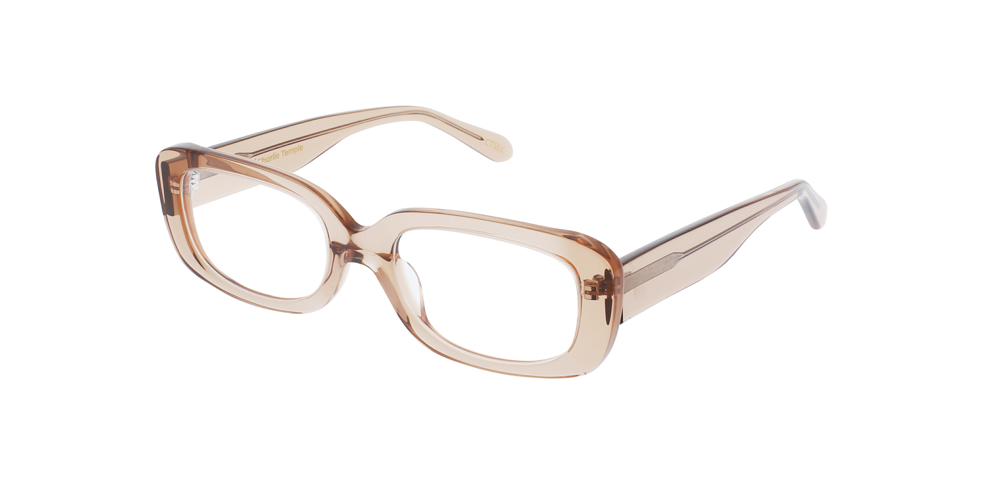 Maddy Crystal Maple Syrup AcetaatEyeglass Frames van B24, Hoekweergave