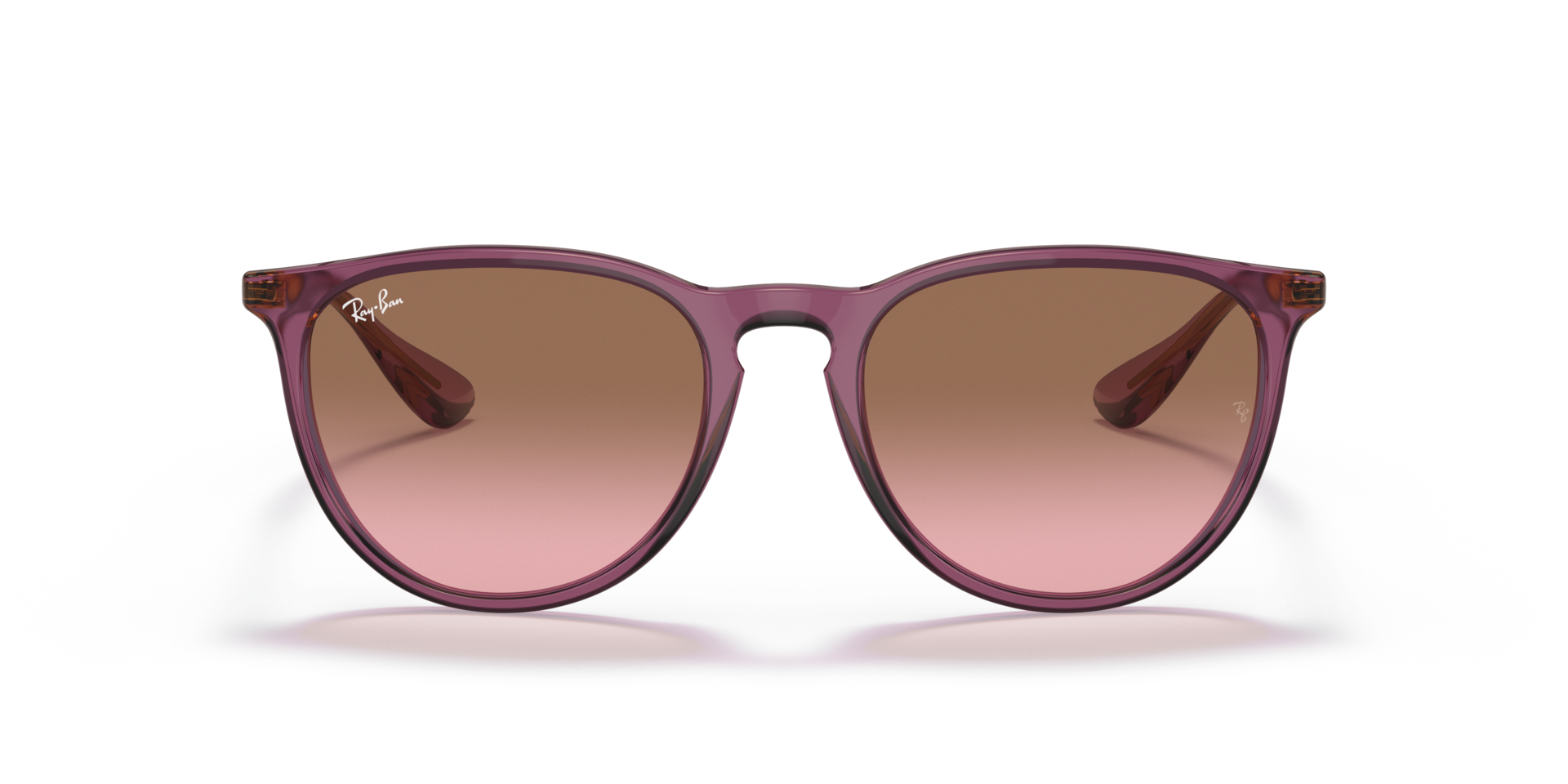 Erika Classic Violett transparent KunststoffSunglass Frames von B24, Vorderansicht