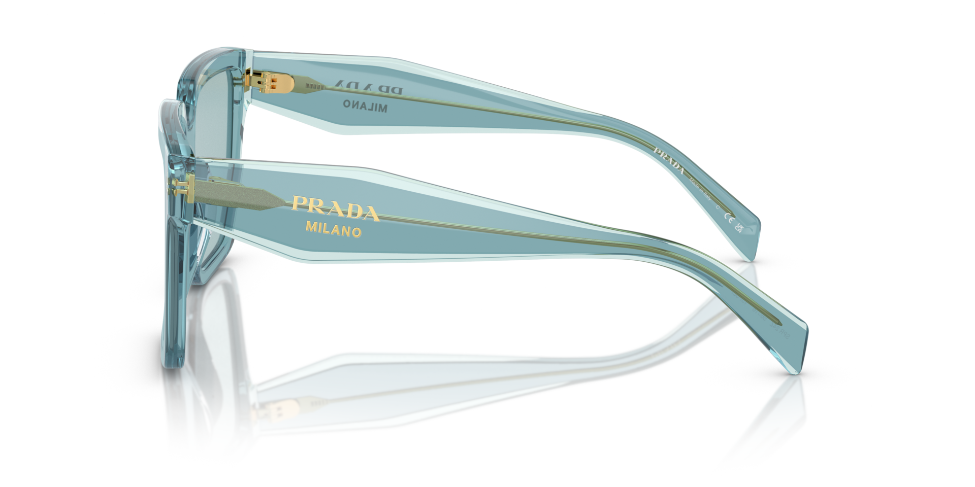 PR 24ZS Peacock & Sky AcetaatSunglass Frames van B24, Zijaanzicht