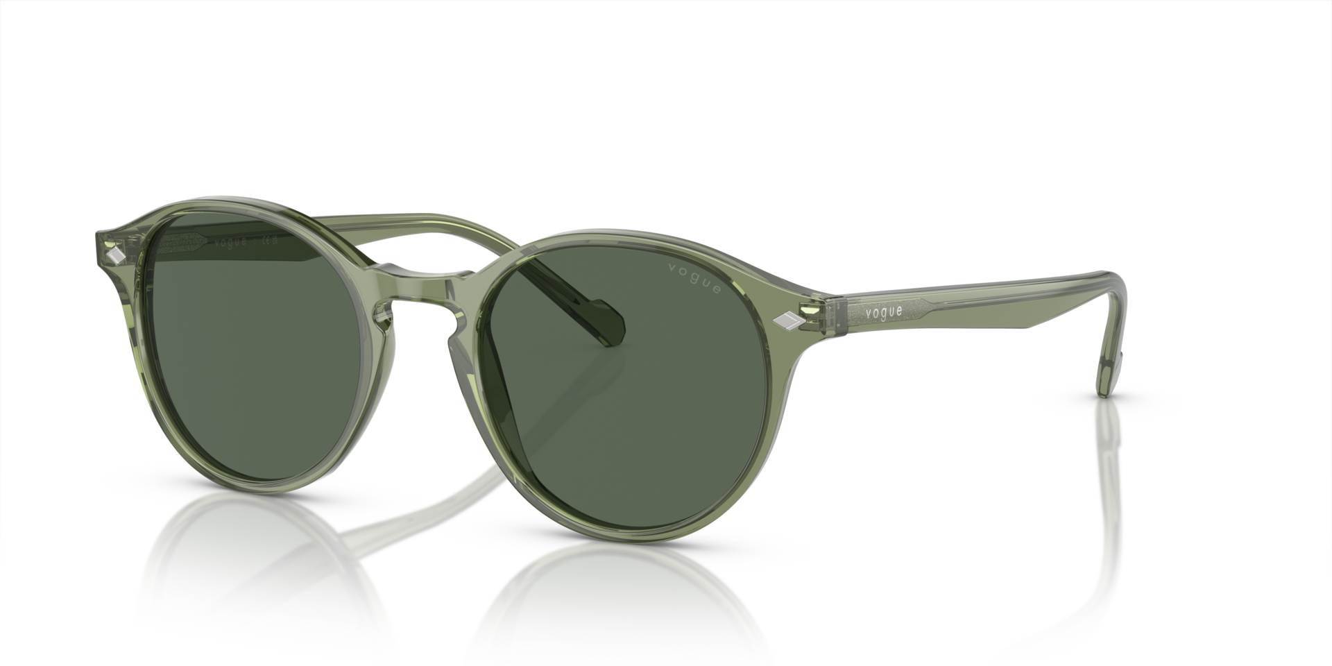 VO5327S Transparent Grün AcetatSunglass Frames von B24, Dreiviertelansicht
