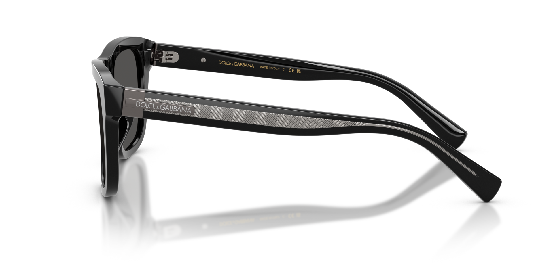 DG4545 Zwart AcetaatSunglass Frames van B24, Zijaanzicht