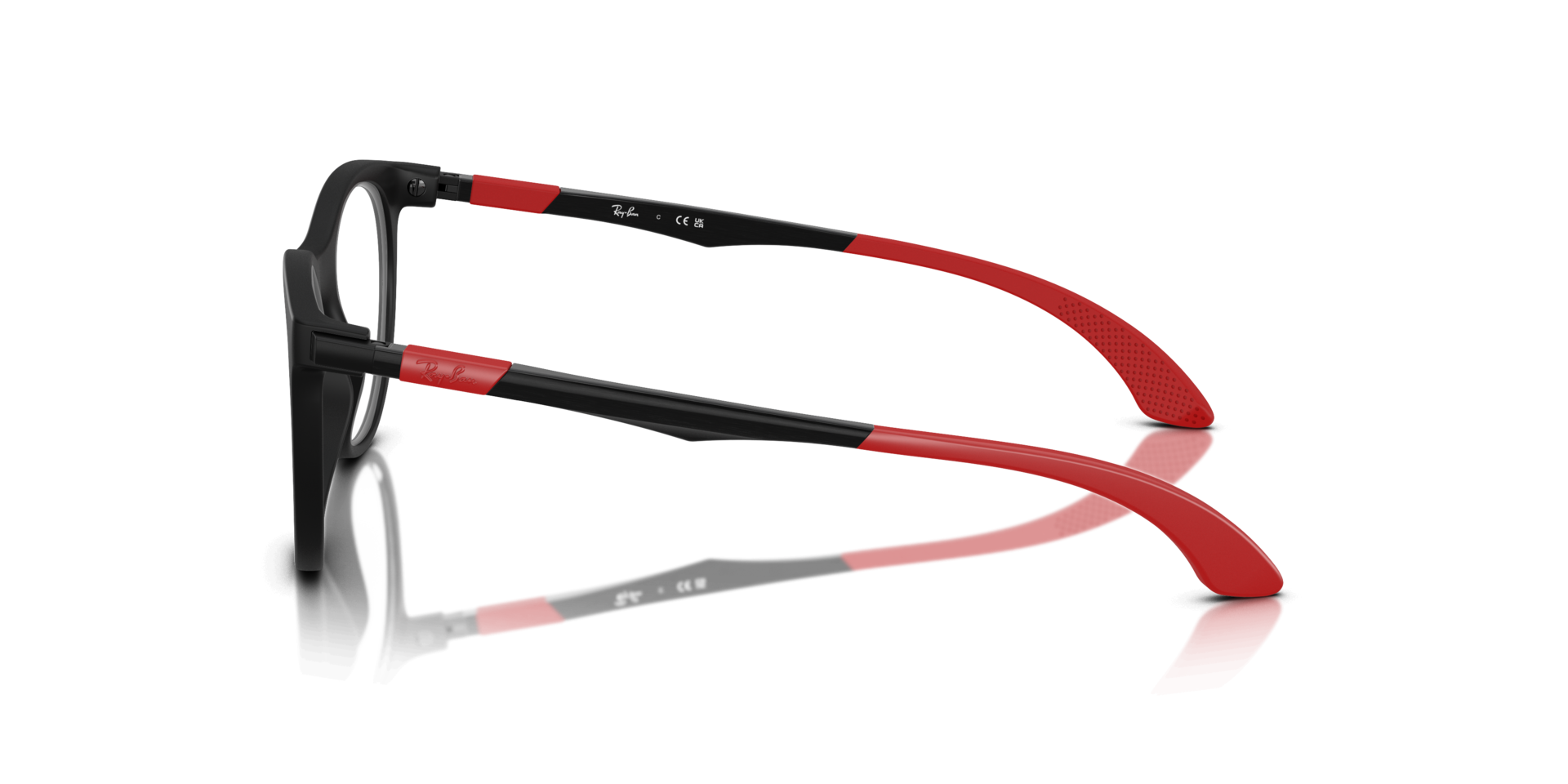 RB9082V Optics Kids Matt Schwarz KunststoffEyeglass Frames von B24, Seitenansicht