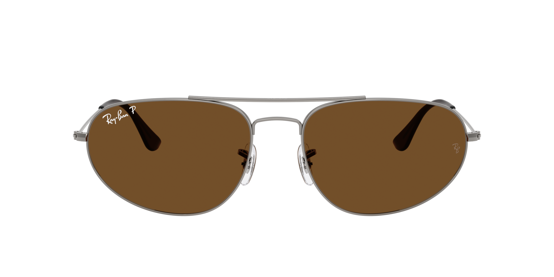 RB3945 Staalgrijs MetaalSunglass Frames van B24, met getinte lenzen