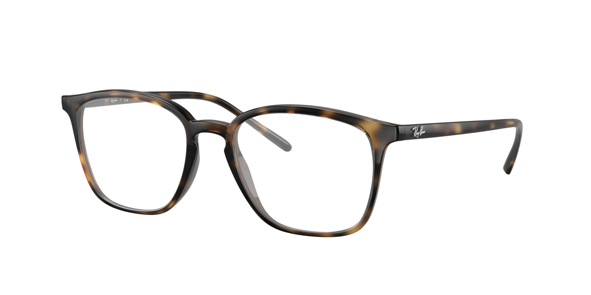 RB7185 Havana KunststofEyeglass Frames van B24, Hoekweergave