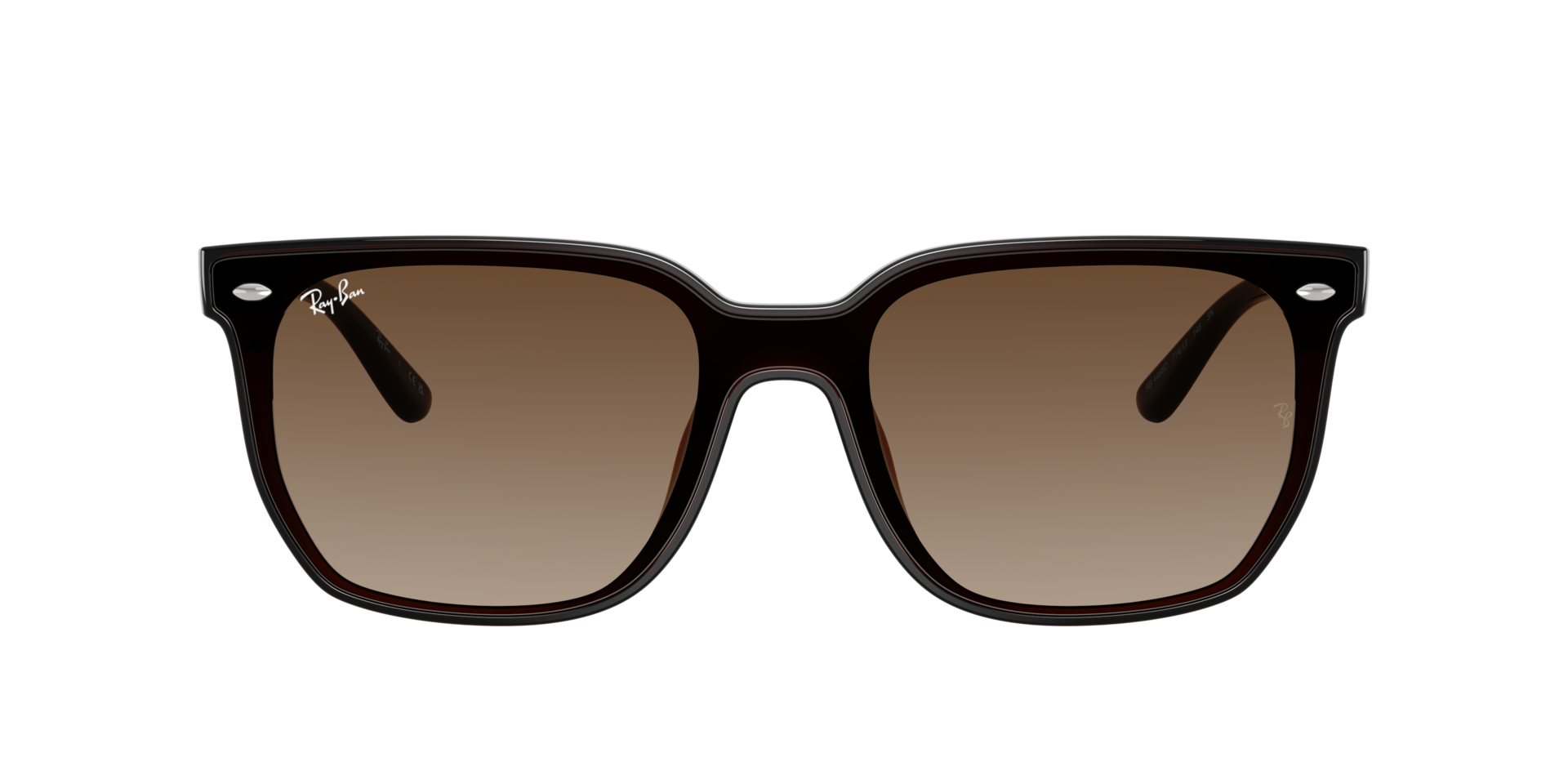 RB4466D Dunkelbraun transparent KunststoffSunglass Frames von B24, mit getönten Gläsern