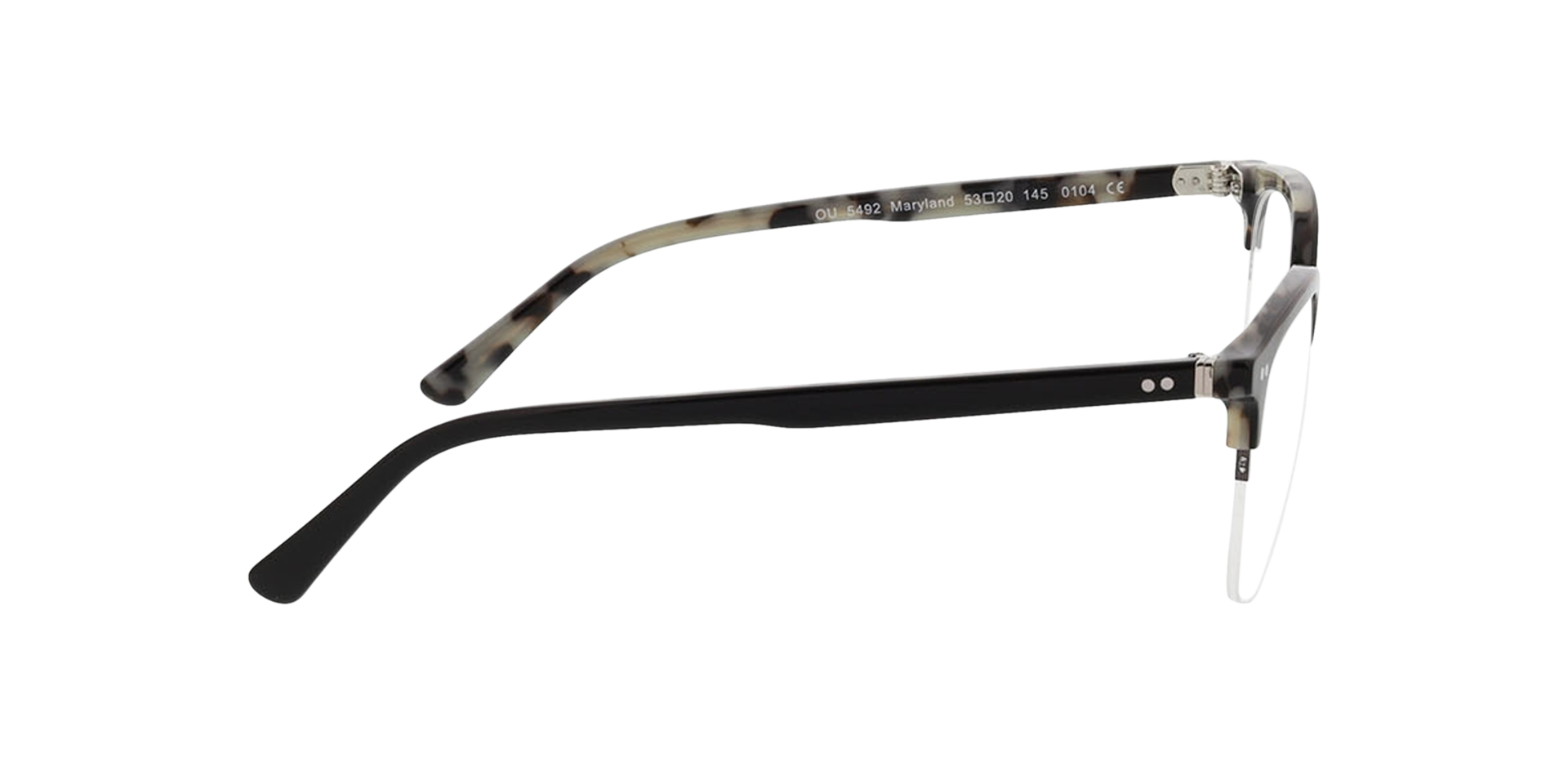 Maryland Bilayer Black  &  Havana  &  Gun MetallEyeglass Frames von B24, Seitenansicht