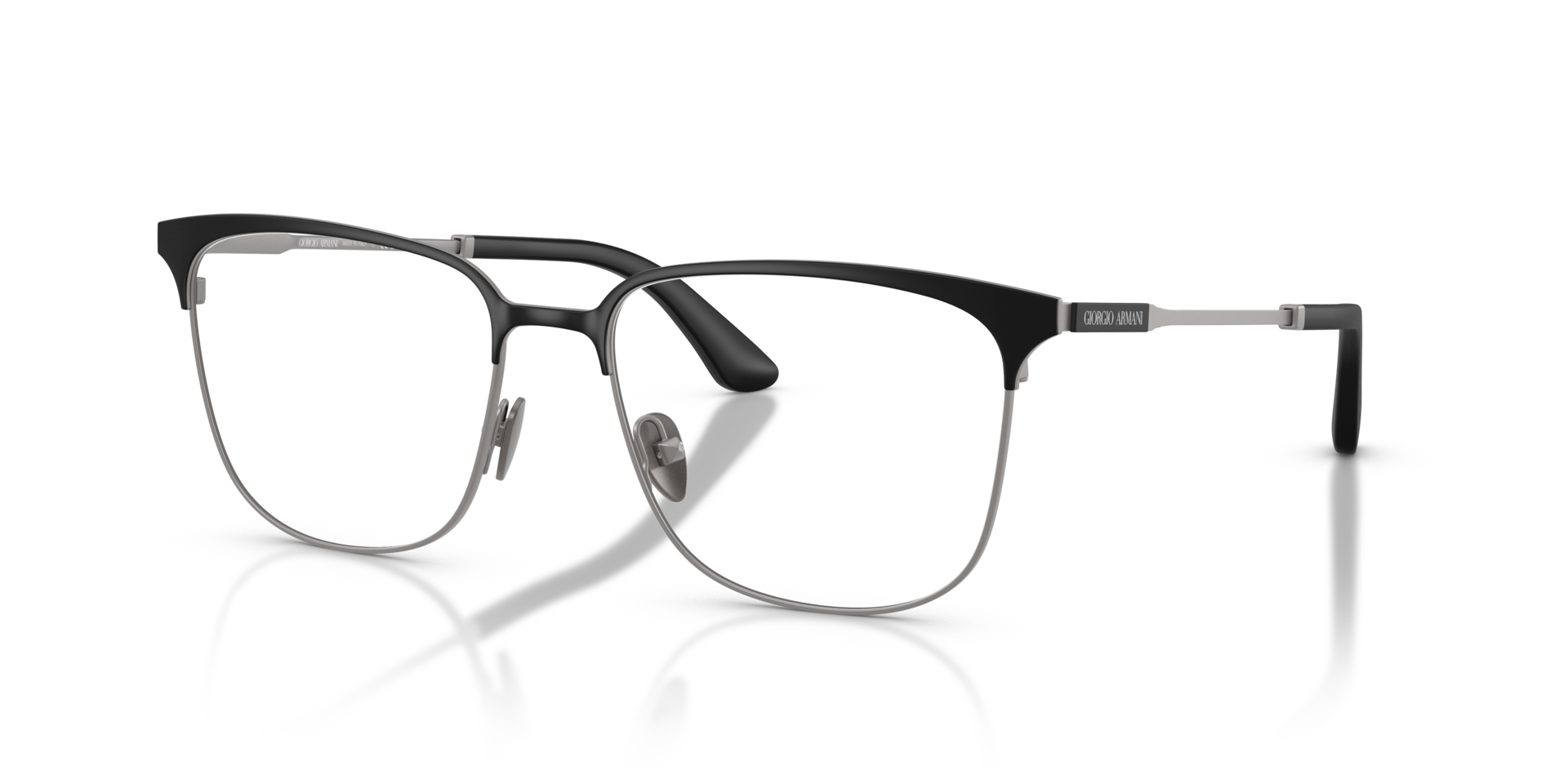 AR5163 Matt Schwarz MetallEyeglass Frames von B24, Dreiviertelansicht