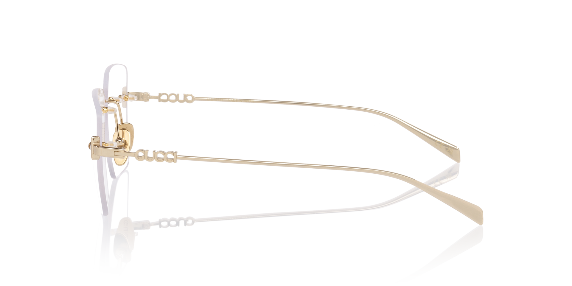 GG1938O Goud MetaalEyeglass Frames van B24, Zijaanzicht