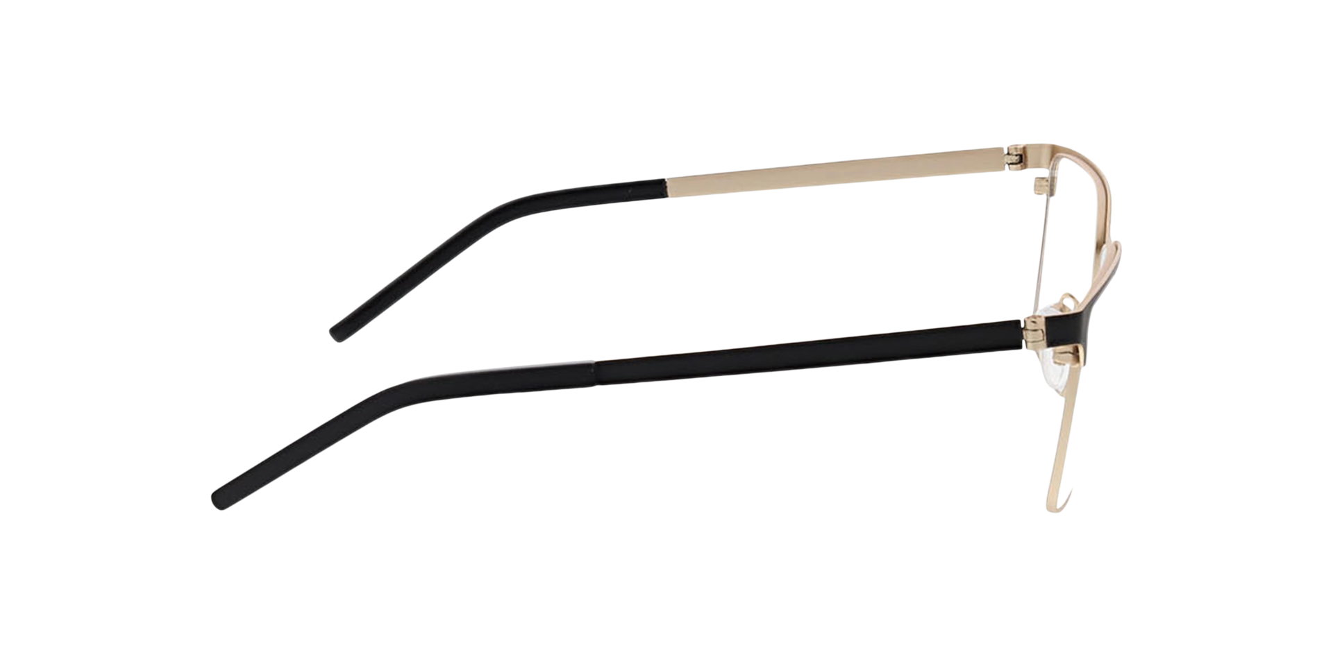 James Matt Black  &  Matt Gold  &  Black MetallEyeglass Frames von B24, Seitenansicht