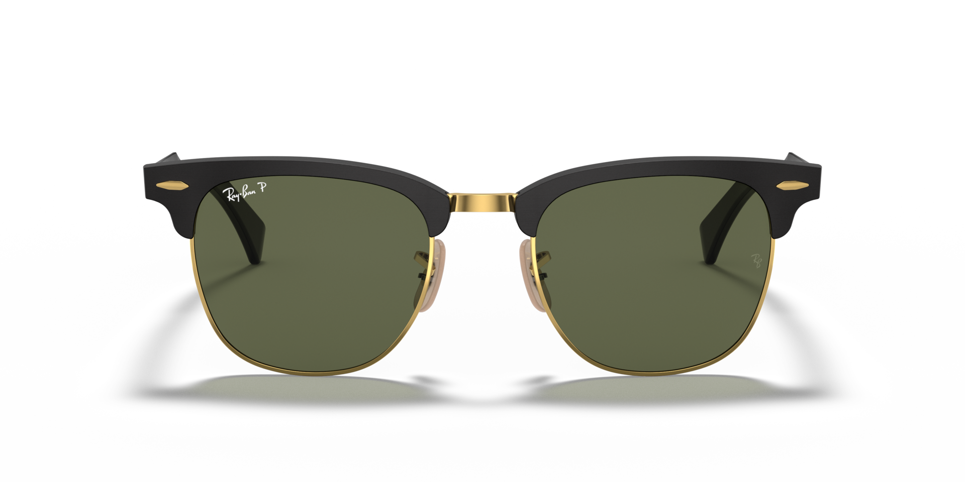 RB3507 Zwart op goud MetaalSunglass Frames van B24, Vooraanzicht