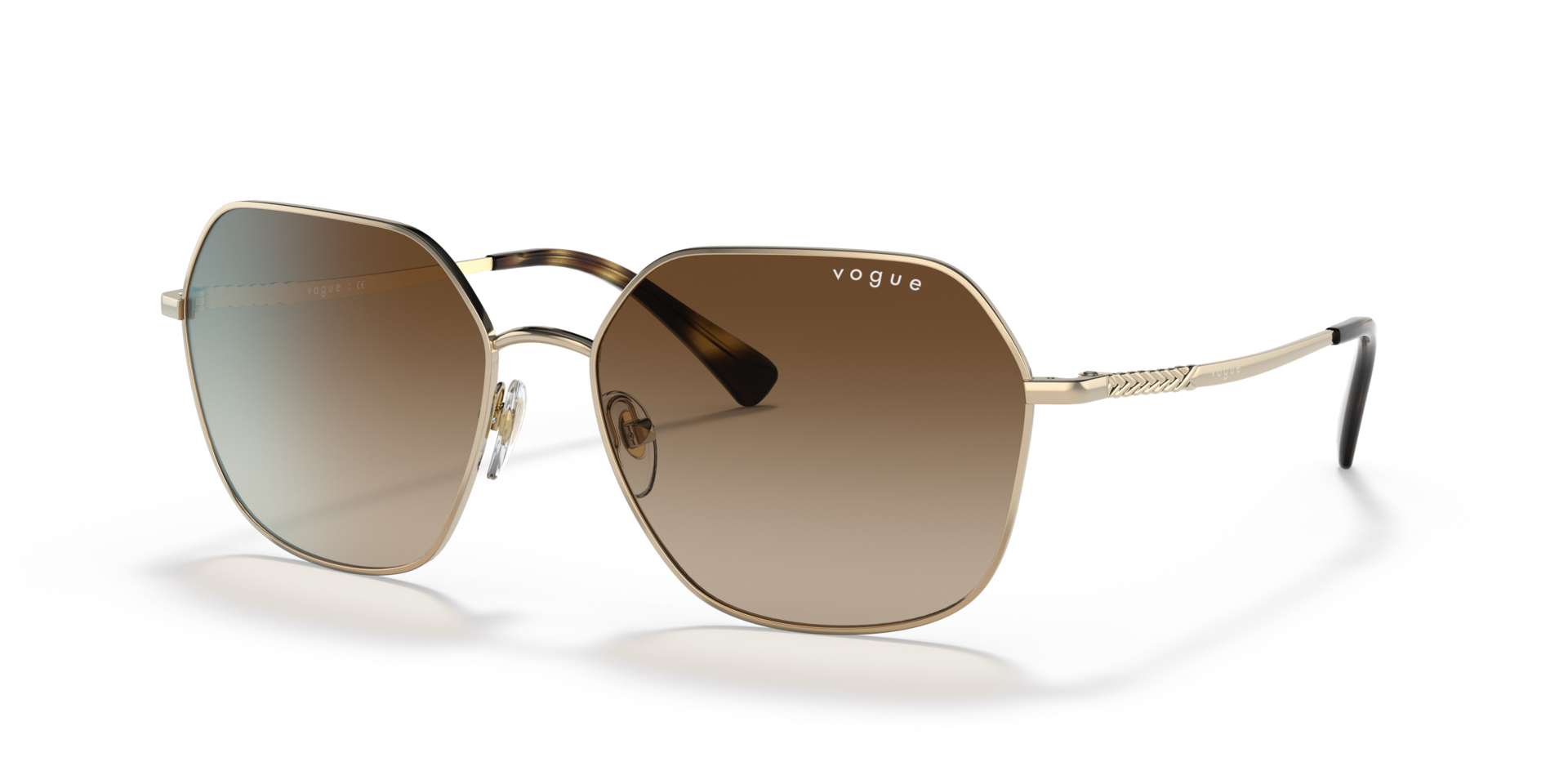 VO4198S Hellgold MetallSunglass Frames von B24, Dreiviertelansicht