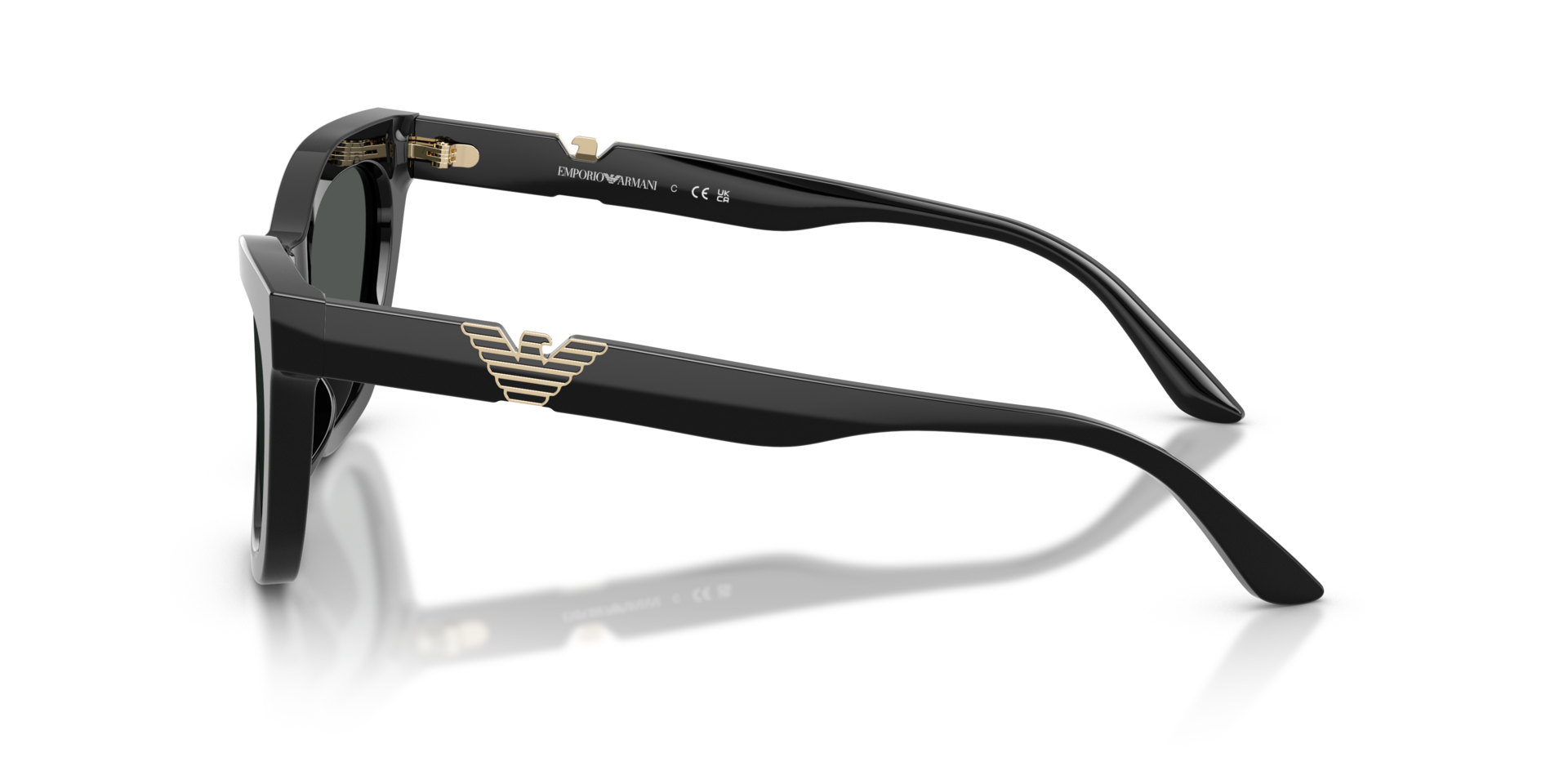 EA4259U Glanzend zwart AcetaatSunglass Frames van B24, Zijaanzicht