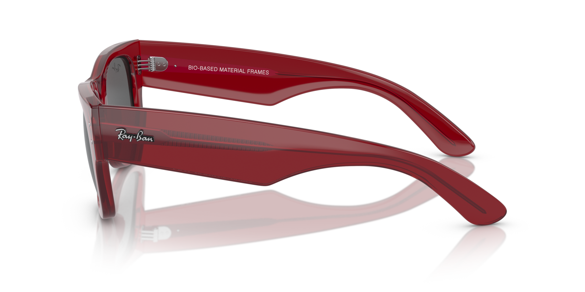 RB0840S Rot transparent KunststoffSunglass Frames von B24, Seitenansicht