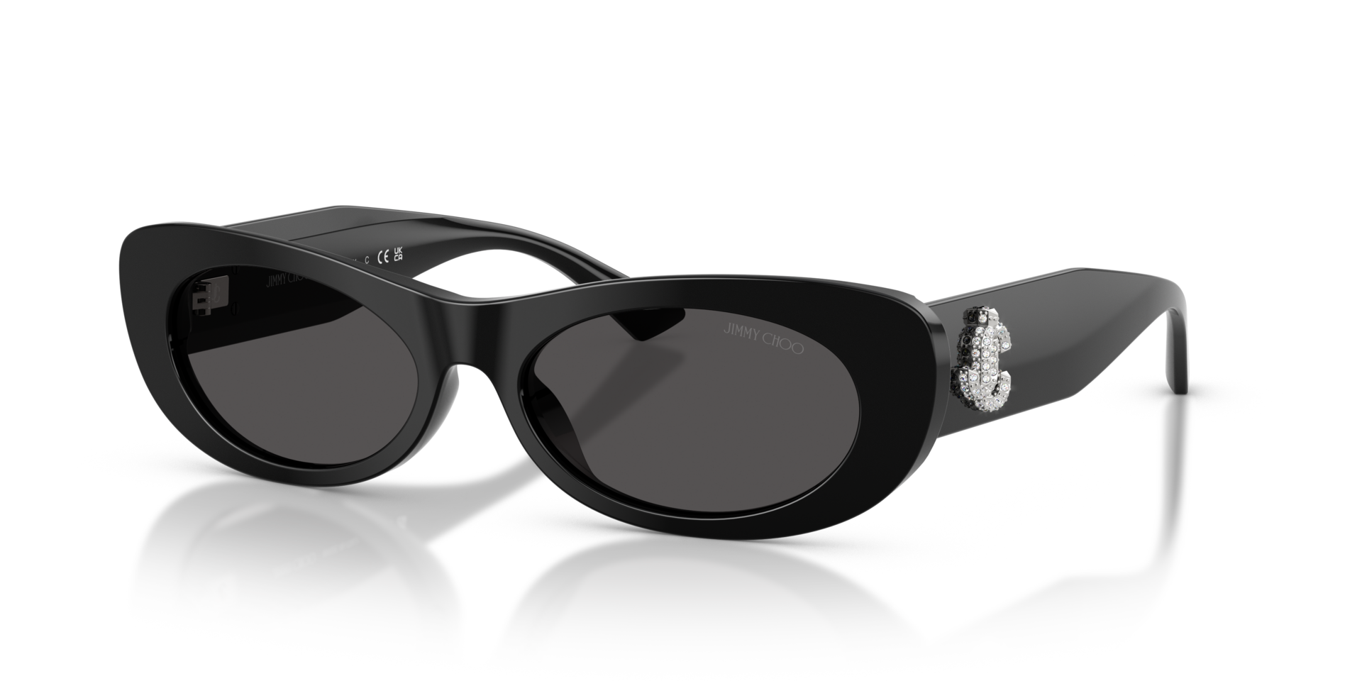 JC5038BU Zwart AcetaatSunglass Frames van B24, Hoekweergave
