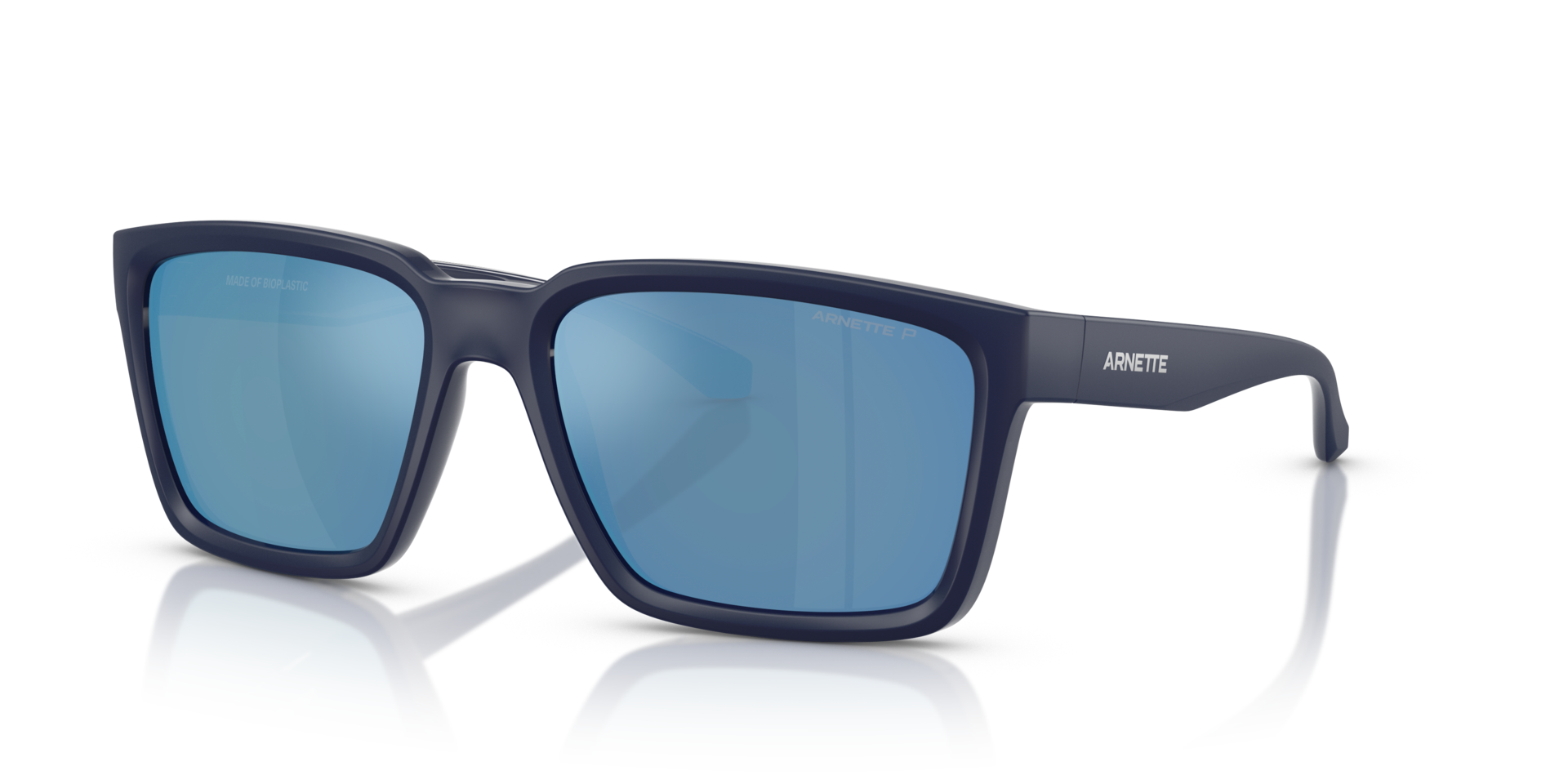 AN4346 Dark Blue Top Matte & Shiny KunststofSunglass Frames van B24, Hoekweergave