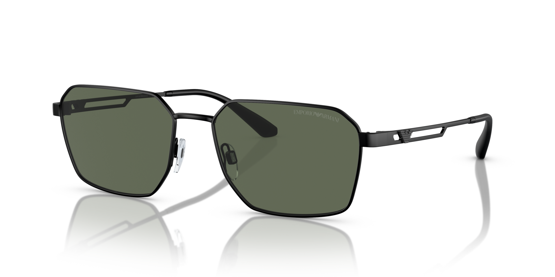 EA2140 Matt Schwarz MetallSunglass Frames von B24, Dreiviertelansicht