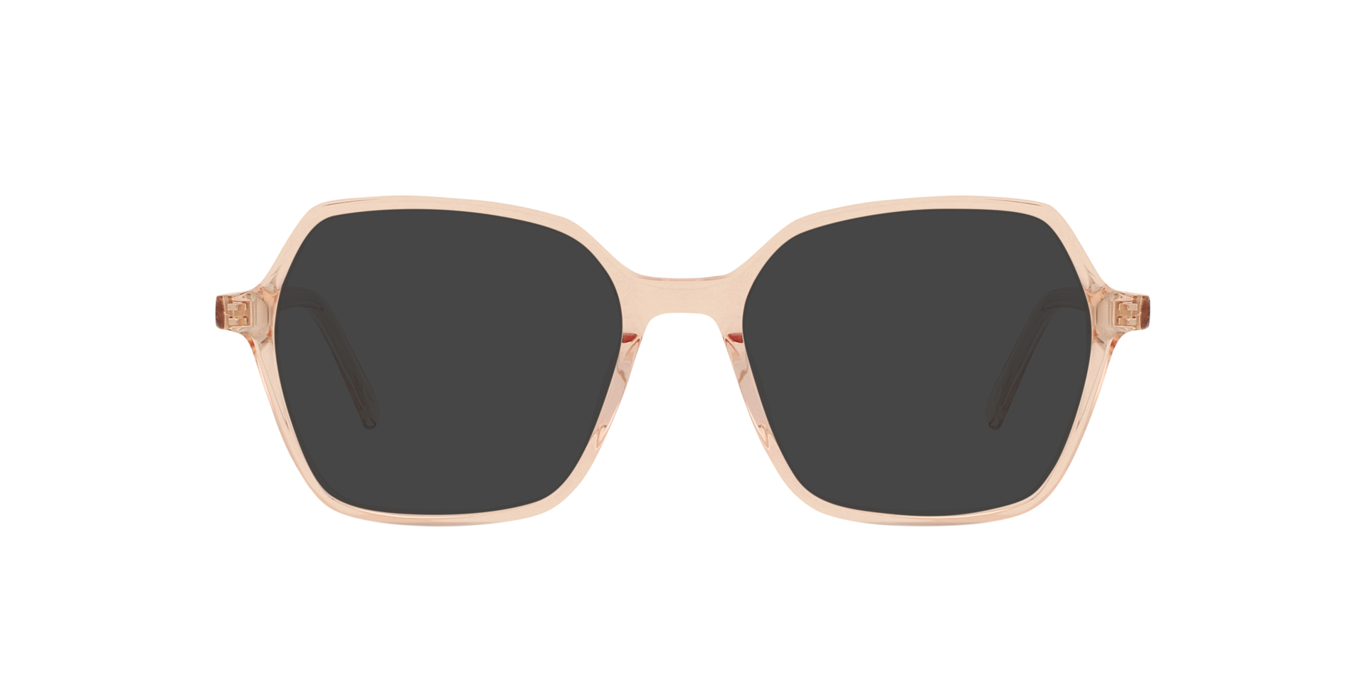 Dalya Crystal Peach AcetaatEyeglass Frames van B24, met getinte lenzen