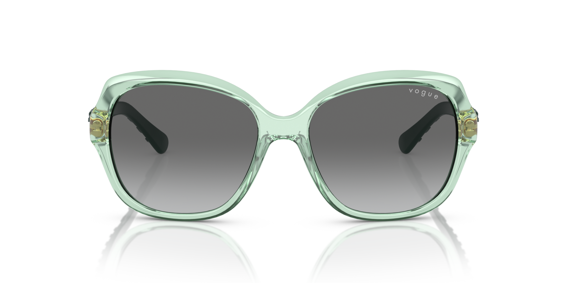 VO2871S Transparent Grün KunststoffSunglass Frames von B24, Vorderansicht