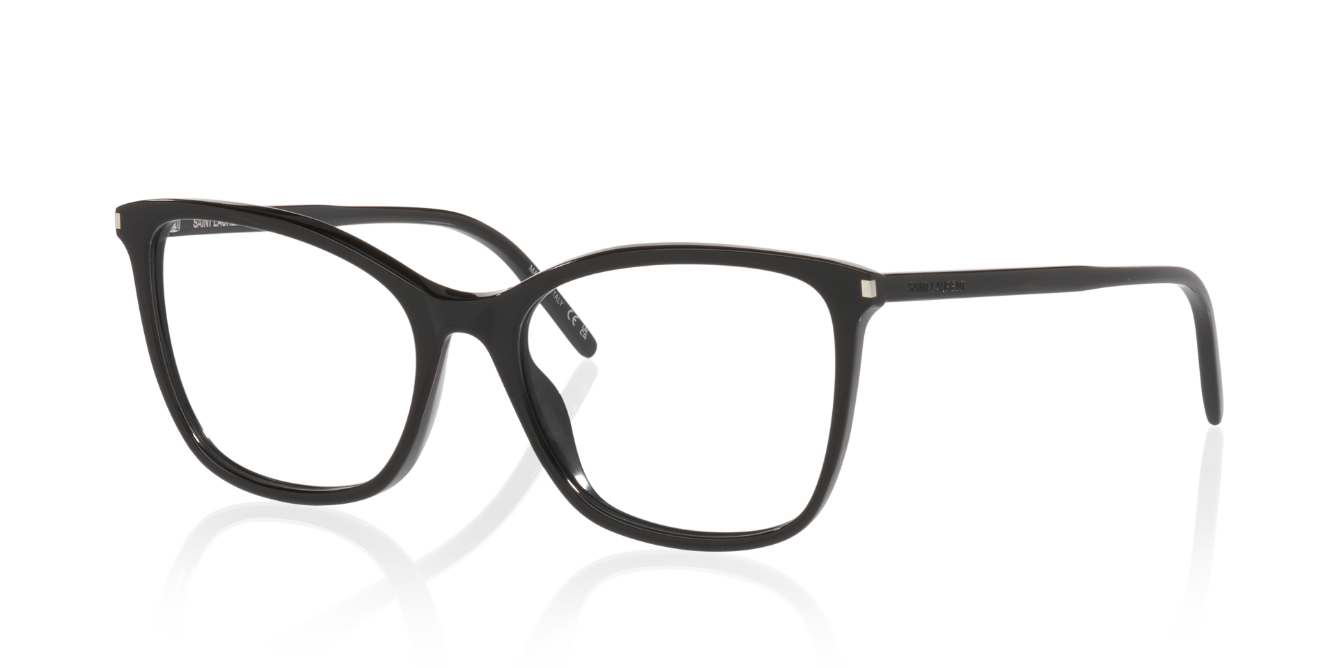 SL835 Schwarz AcetatEyeglass Frames von B24, Dreiviertelansicht