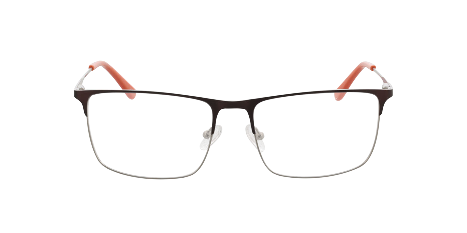 Melbourne Matbruin  &  matzilver MetaalEyeglass Frames van B24, Vooraanzicht
