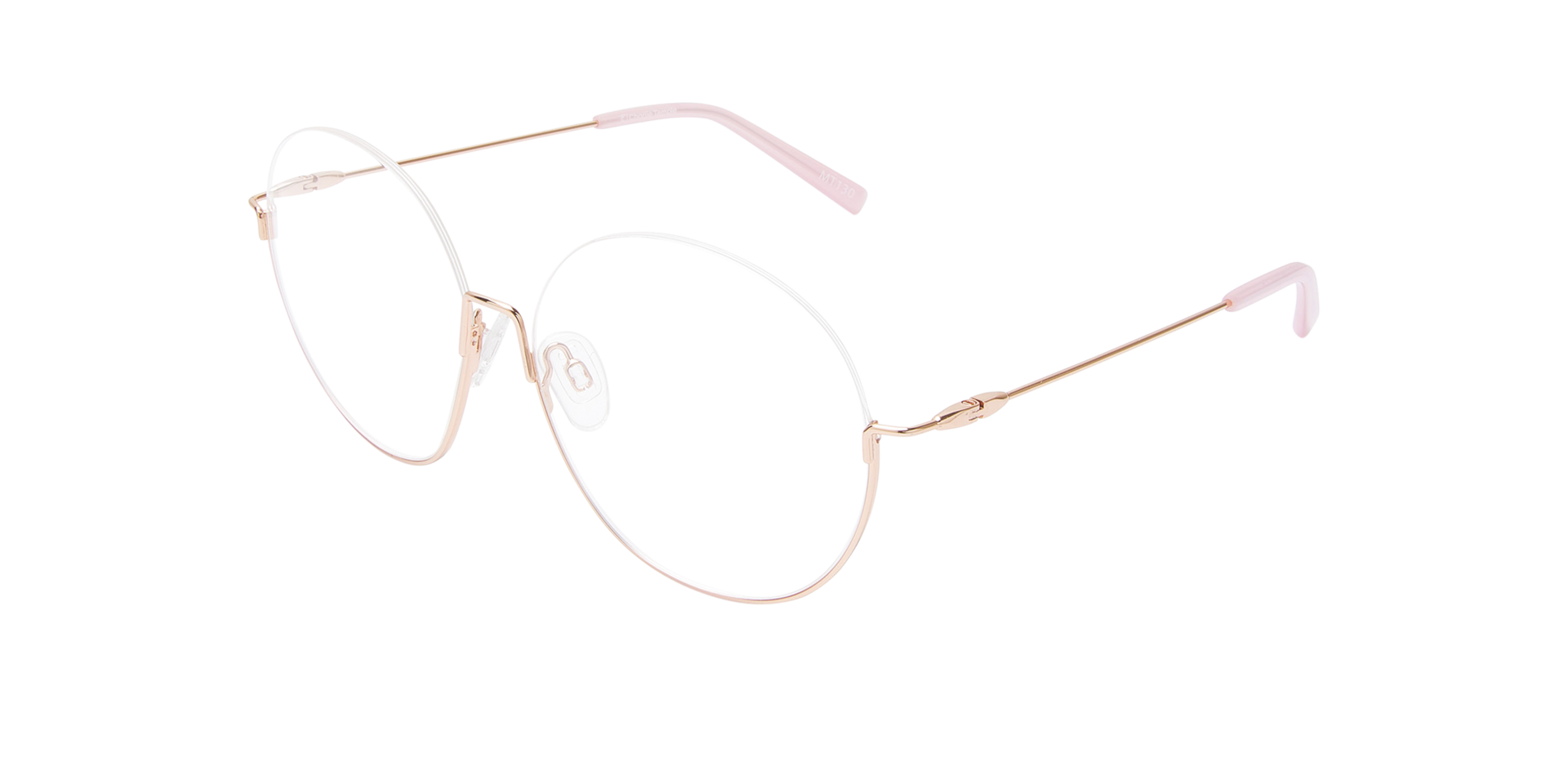 Orianna Rose Gold Metal MetaalEyeglass Frames van B24, Hoekweergave