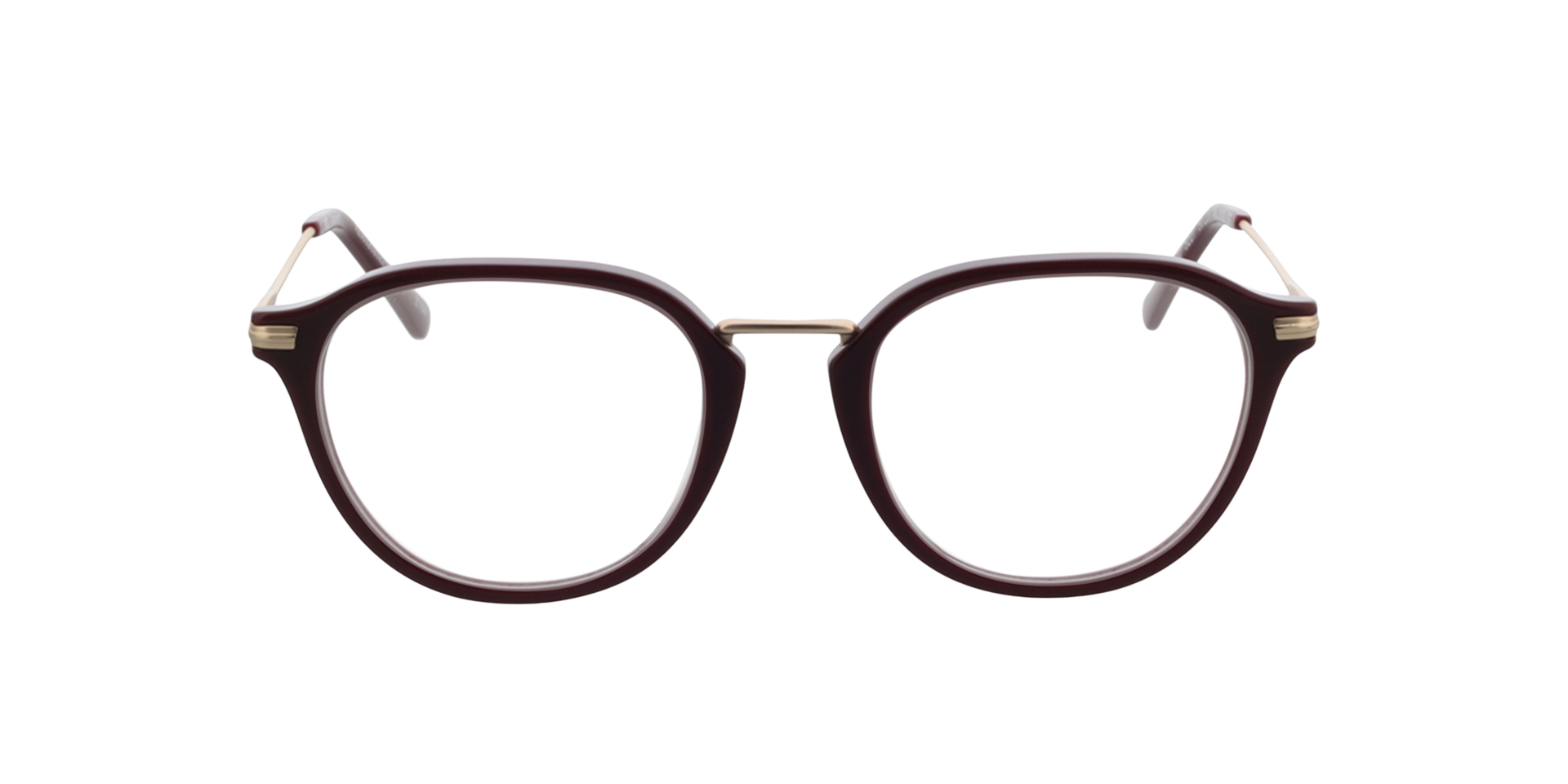 Anaheim Burgundy  &  Satin Gold AcetatEyeglass Frames von B24, Vorderansicht