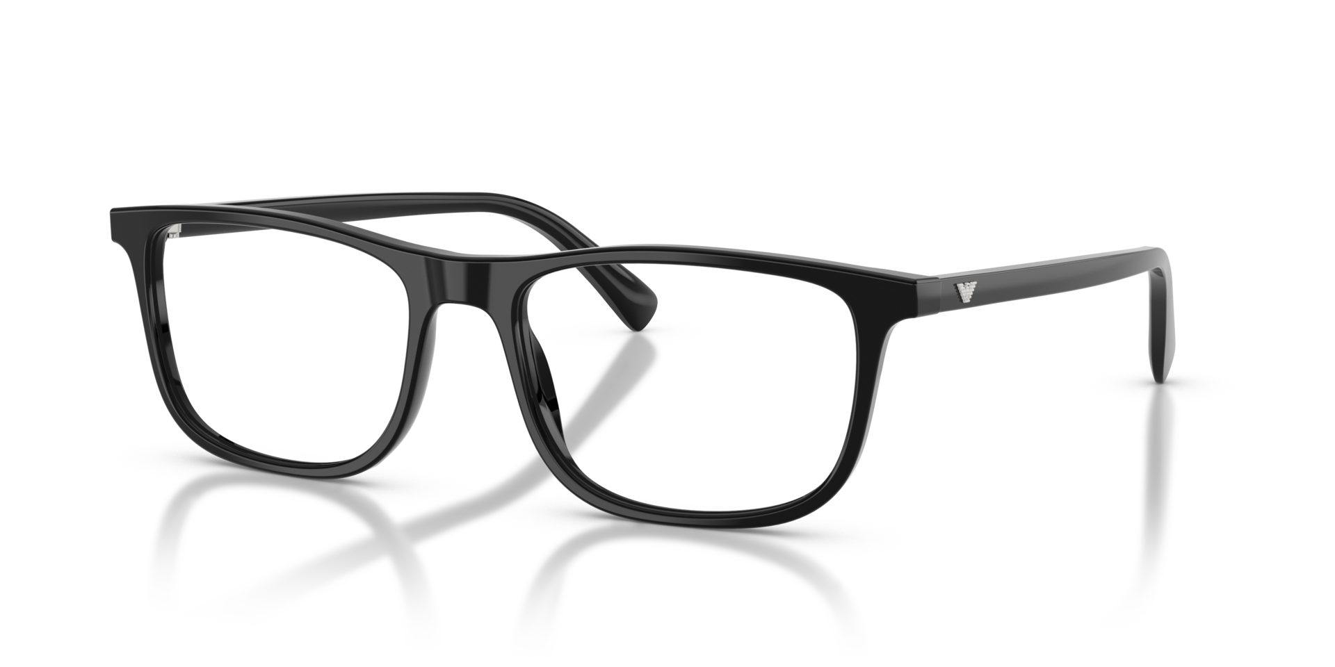 EA3287 Glanzend zwart AcetaatEyeglass Frames van B24, Hoekweergave