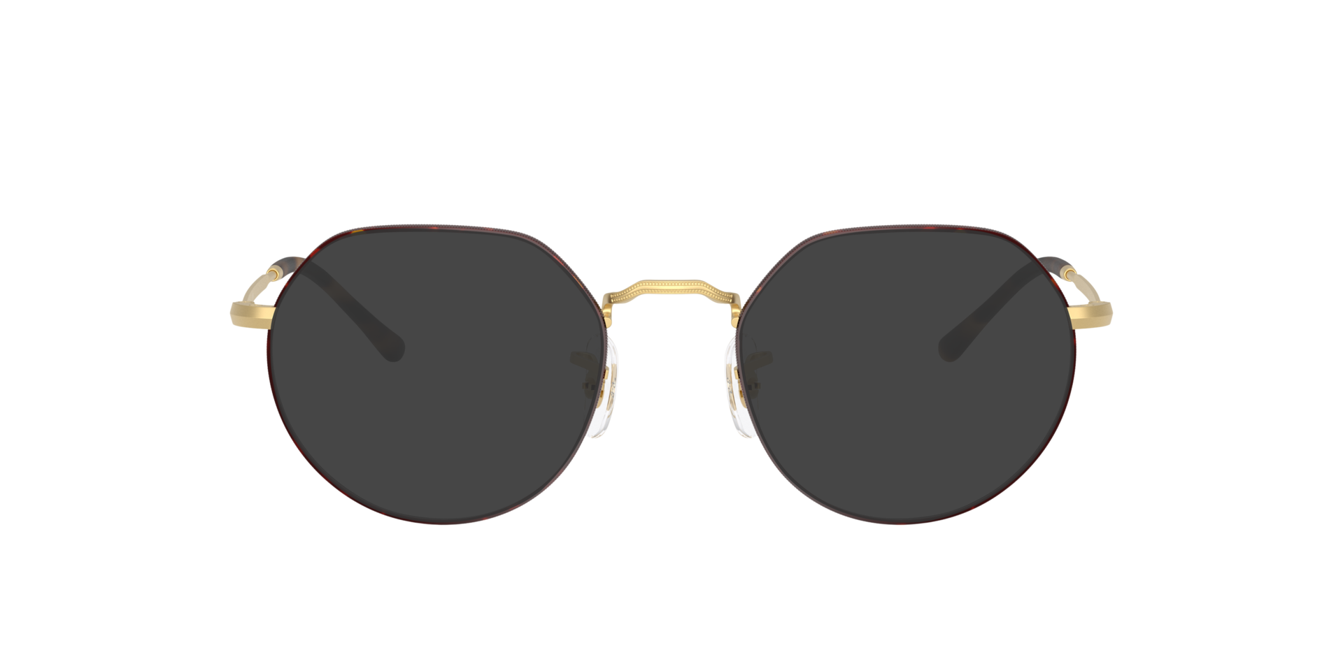 RB6465 Matte Havana On Matte Arista Gold MetaalEyeglass Frames van B24, met getinte lenzen