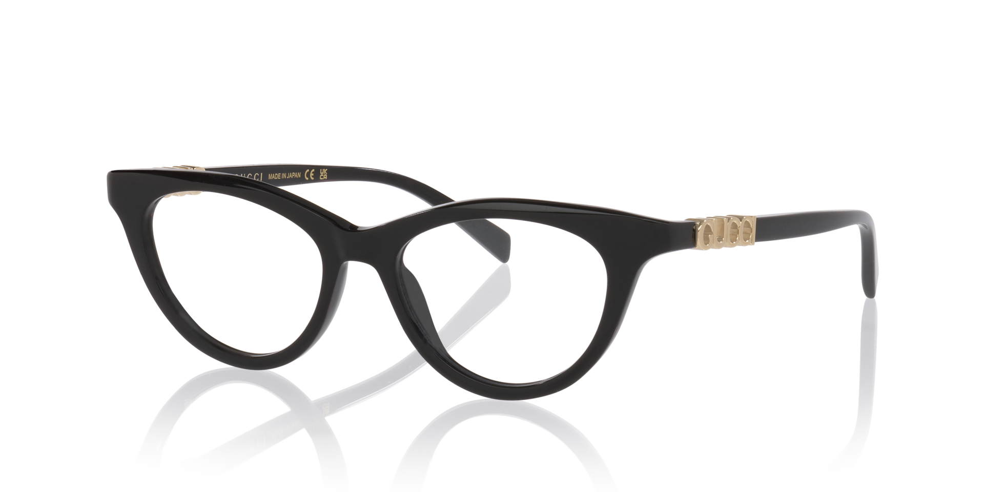 Gg2034O Zwart AcetaatEyeglass Frames van B24, Hoekweergave