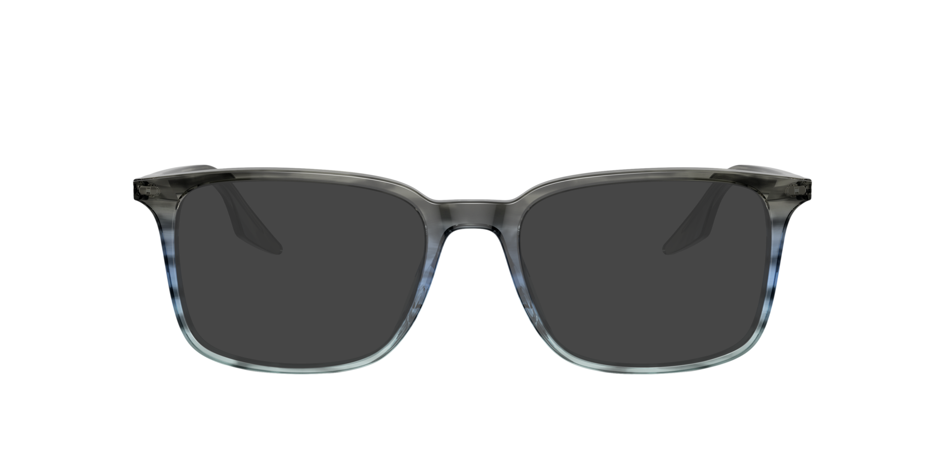 RB5421 Gestreept grijs en blauw AcetaatEyeglass Frames van B24, met getinte lenzen