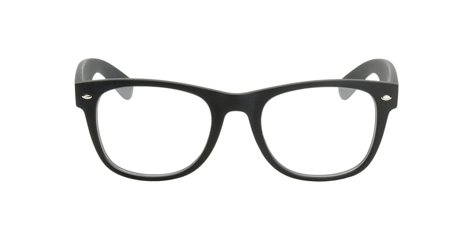Parma Zwart KunststofEyeglass Frames van B24, Vooraanzicht