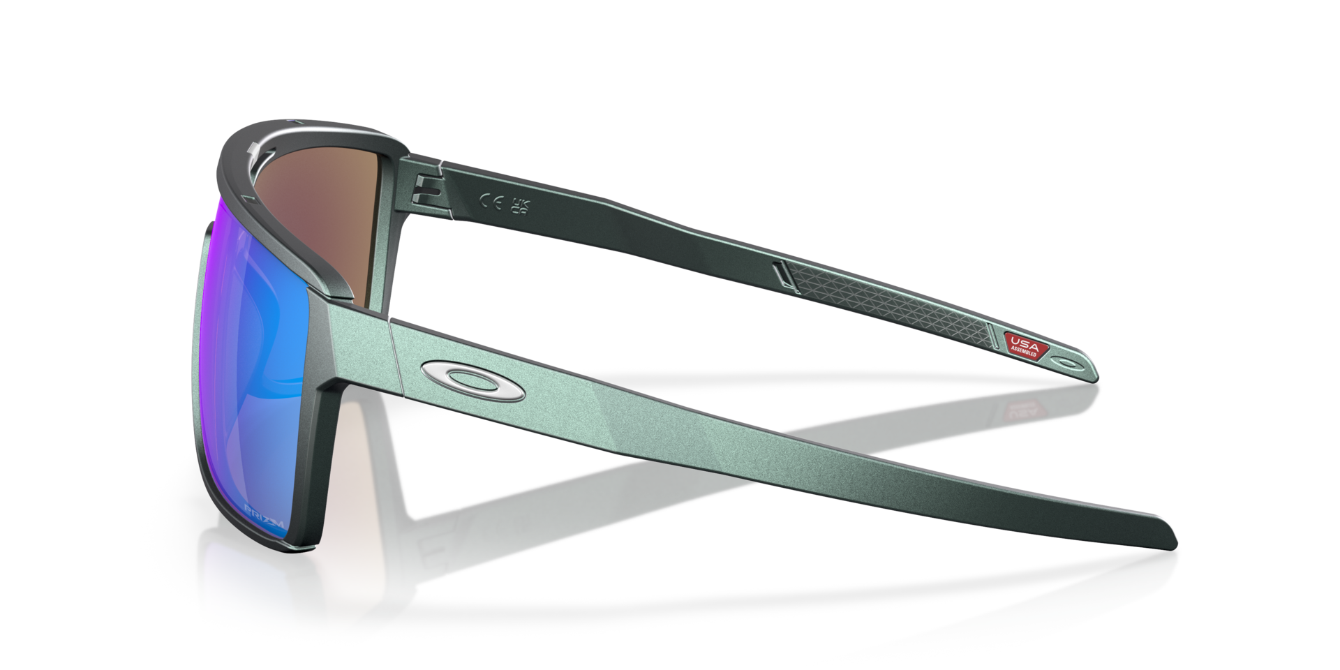 Castel Matte Silver & Blue Colorshift KunststoffSunglass Frames von B24, Seitenansicht
