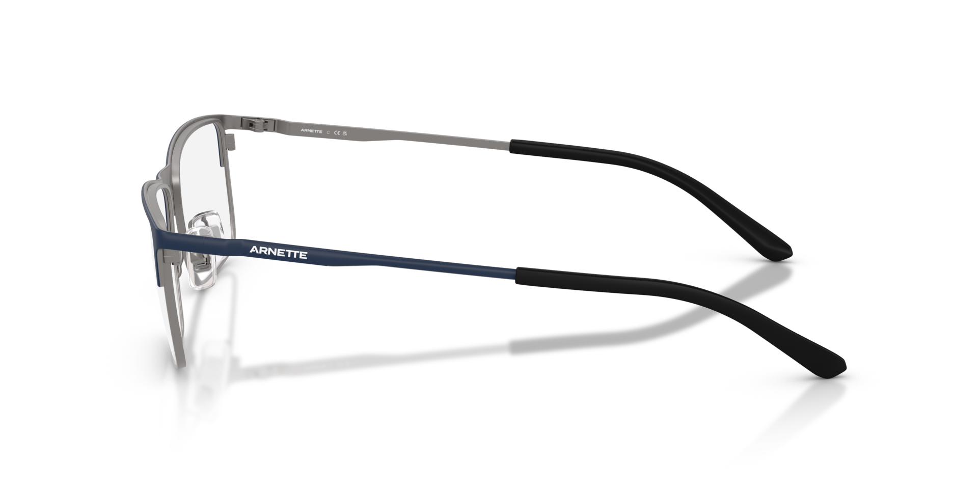 AN6155 Matblauw MetaalEyeglass Frames van B24, Zijaanzicht