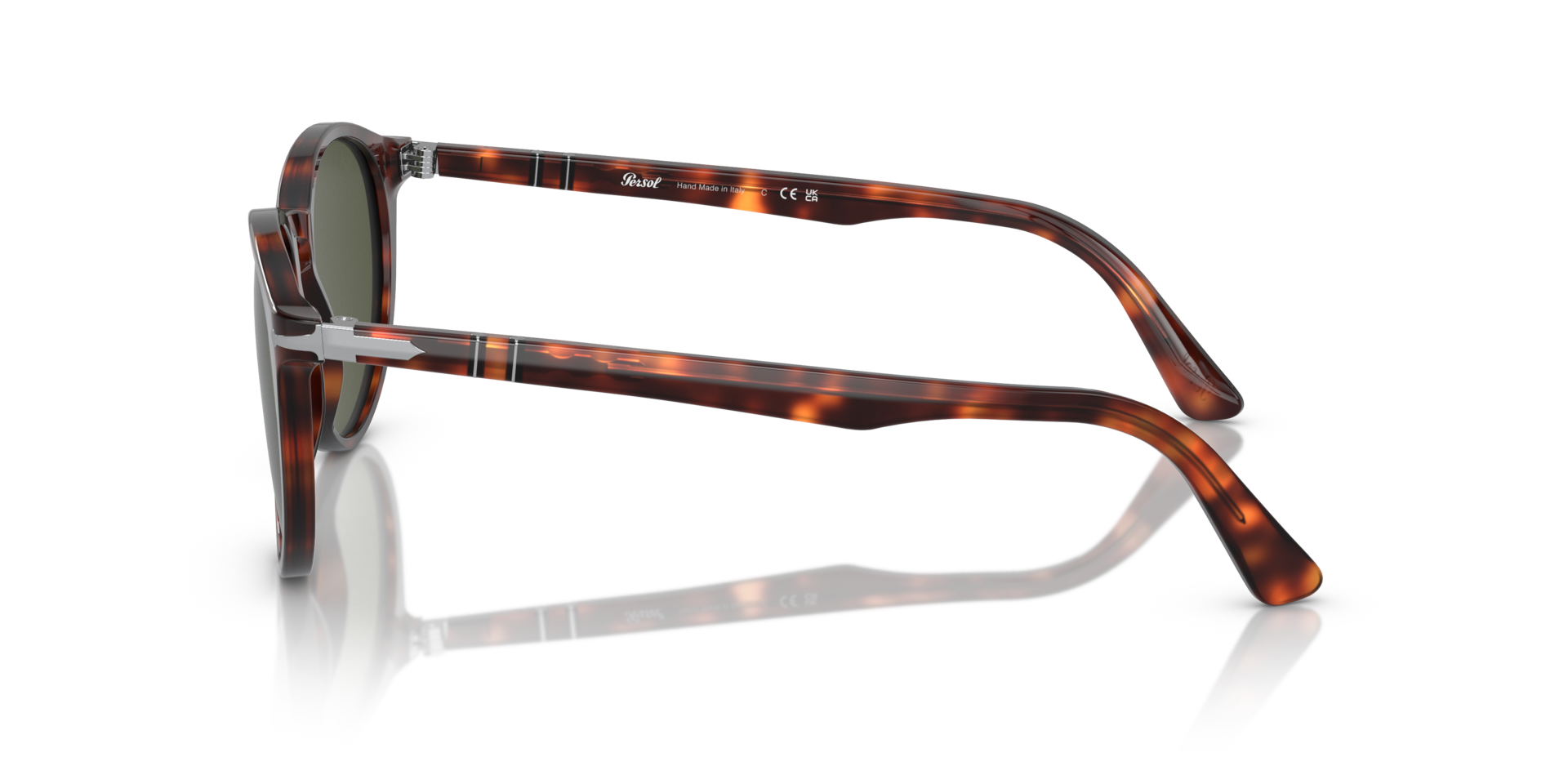 PO3152S Havana AcetaatSunglass Frames van B24, Zijaanzicht