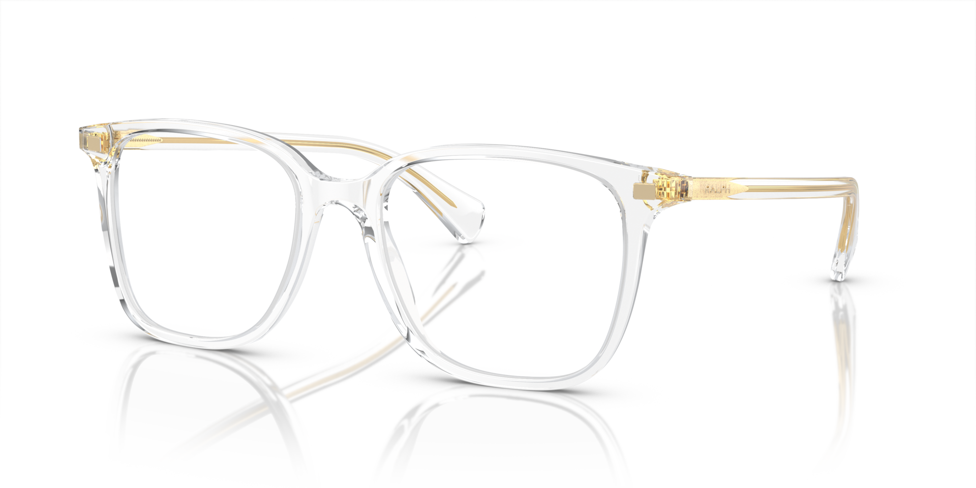 RA7147 Shiny Transparent Crystal AcetatEyeglass Frames von B24, Dreiviertelansicht