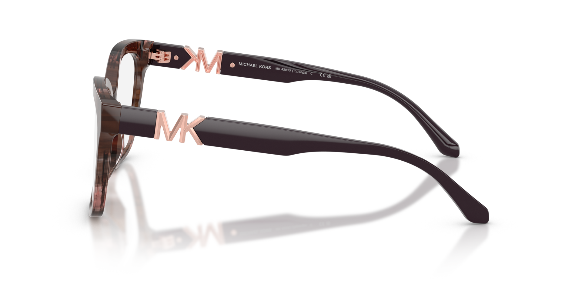 MK4203U Rose Transparent AcetatEyeglass Frames von B24, Seitenansicht