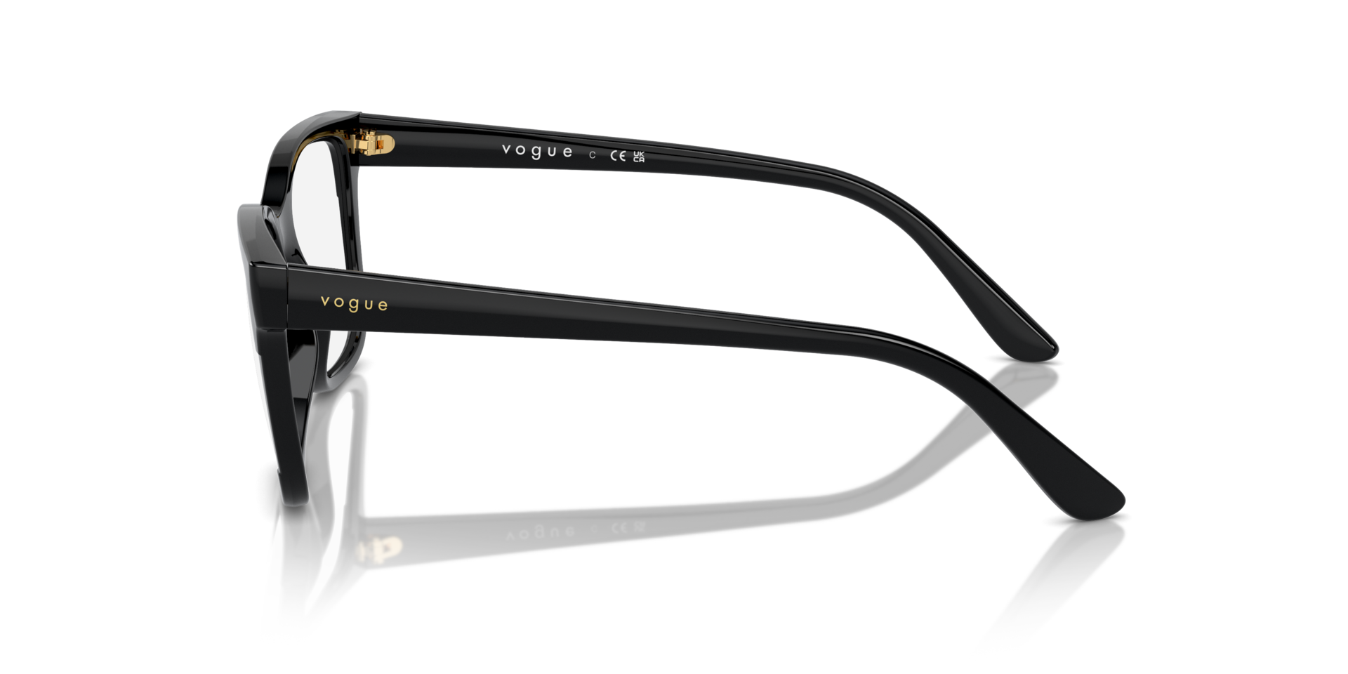VO5556 Zwart KunststofEyeglass Frames van B24, Zijaanzicht
