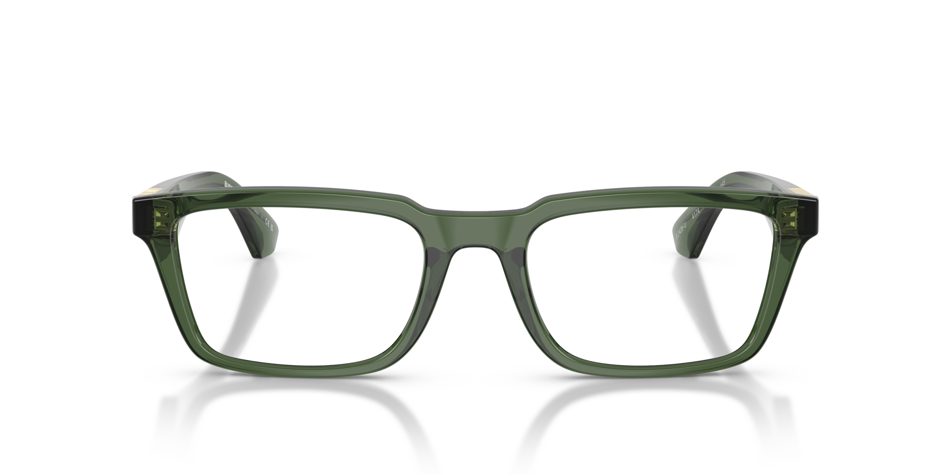 BE2428U Groen KunststofEyeglass Frames van B24, Vooraanzicht