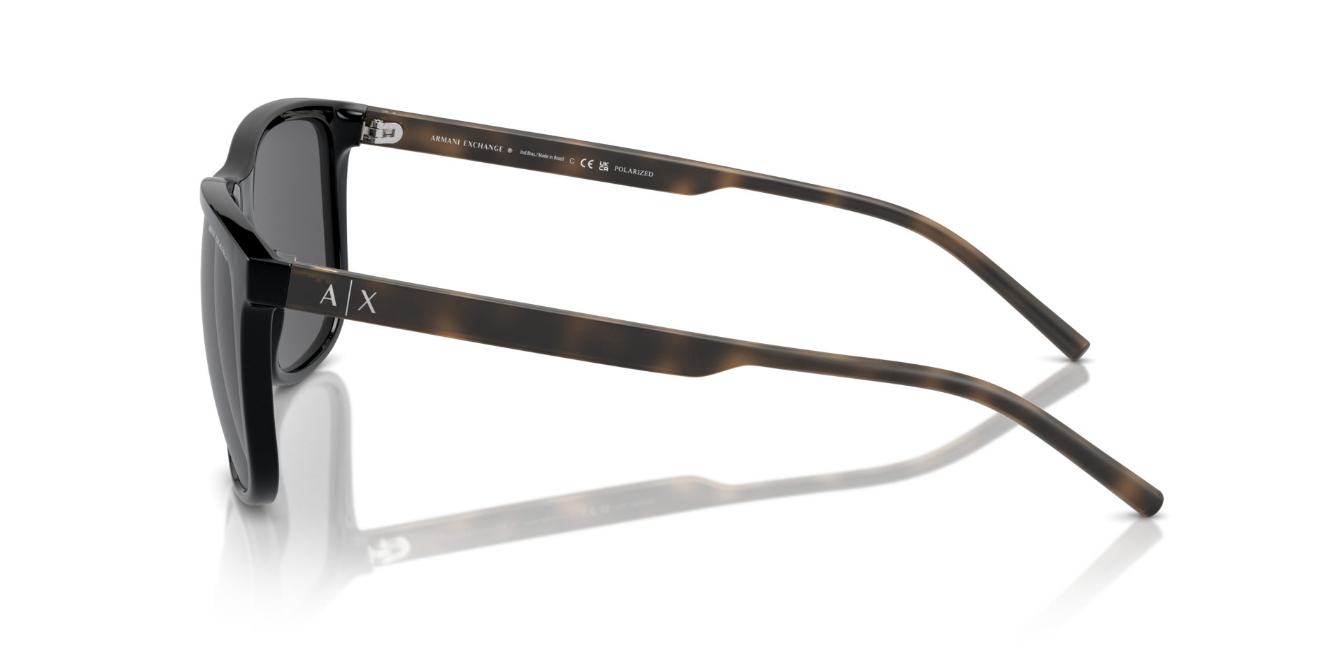 AX4070S Glanzend zwart KunststofSunglass Frames van B24, Zijaanzicht