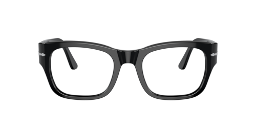 Persol - PO3297V, Schwarz/Black/Transparent Grey, Größe: Large