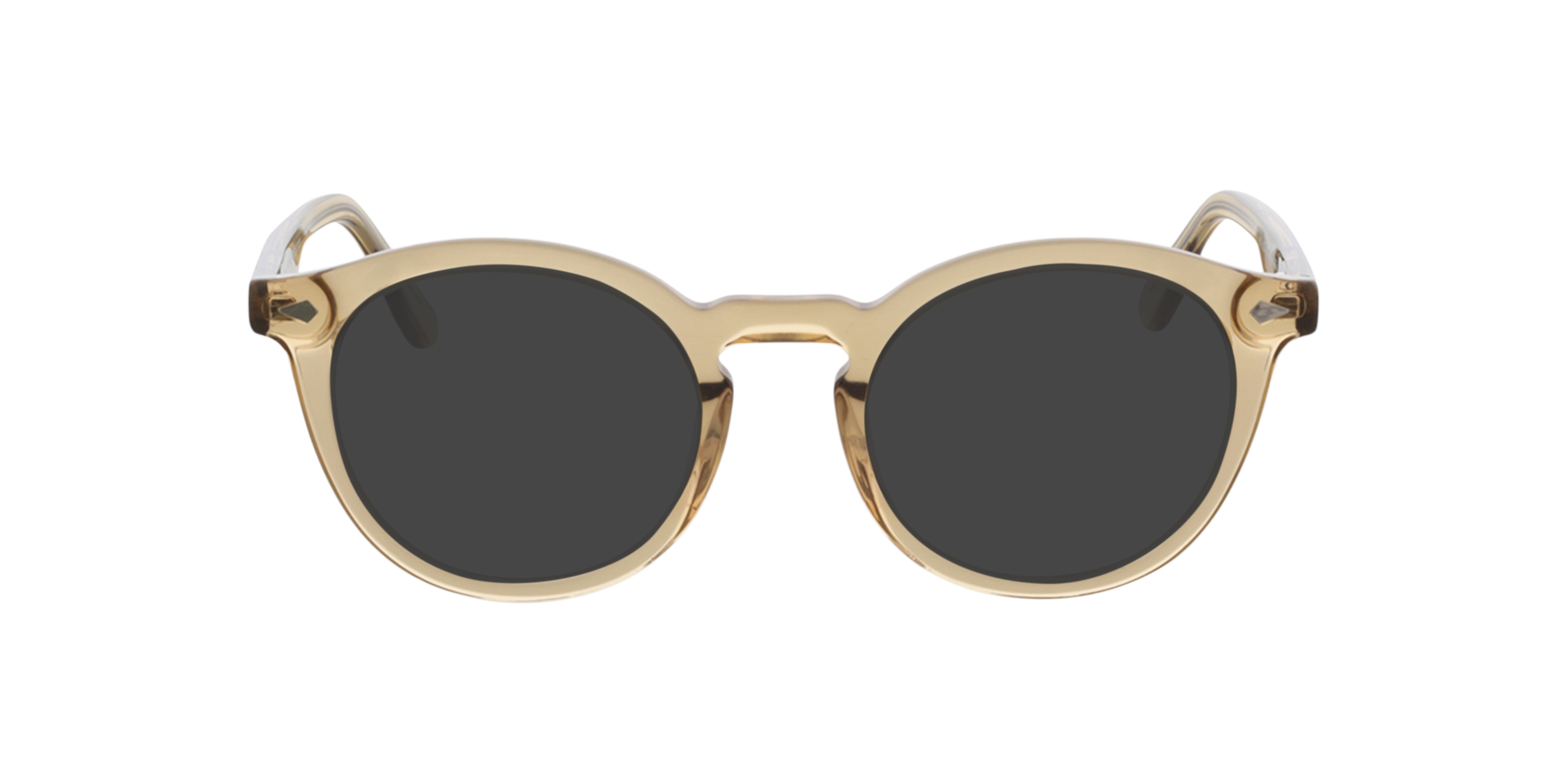 Brooke Crystal Light Yellow Brown AcetatEyeglass Frames von B24, mit getönten Gläsern