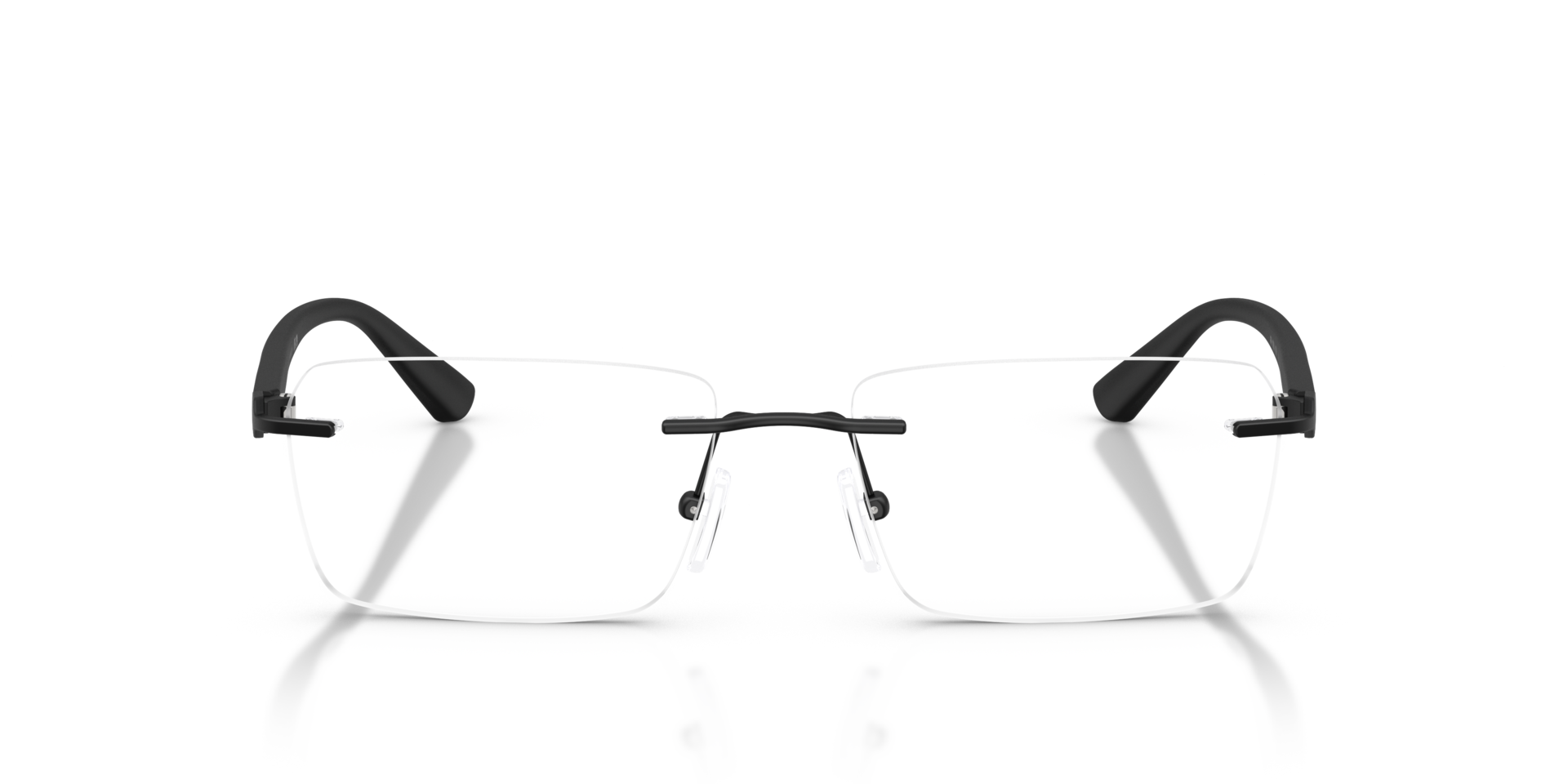 AX1064 Matt Schwarz MetallEyeglass Frames von B24, Vorderansicht