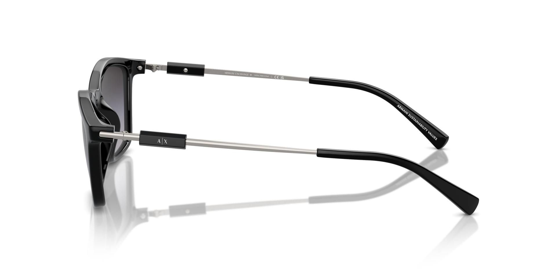 AX4146SU Schwarz glänzend KunststoffSunglass Frames von B24, Seitenansicht