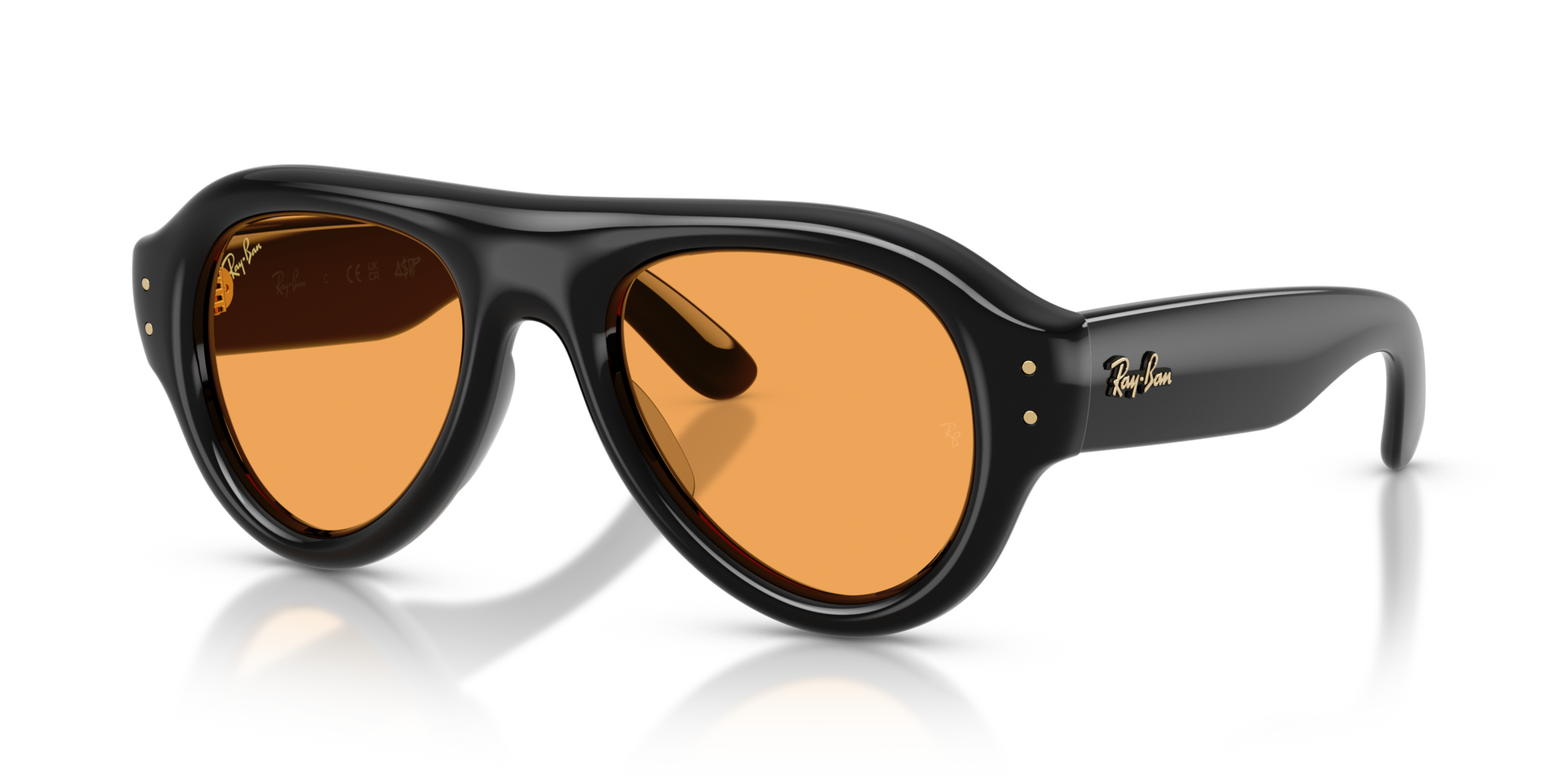 RB4925 Schwarz KunststoffSunglass Frames von B24, Dreiviertelansicht