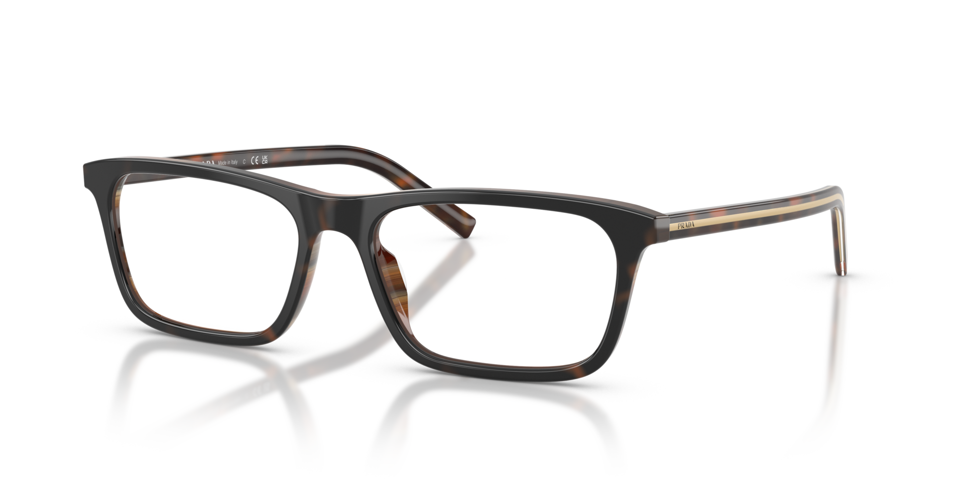 PR D13V Cherry Tortoise & Tabacco Horn AcetatEyeglass Frames von B24, Dreiviertelansicht