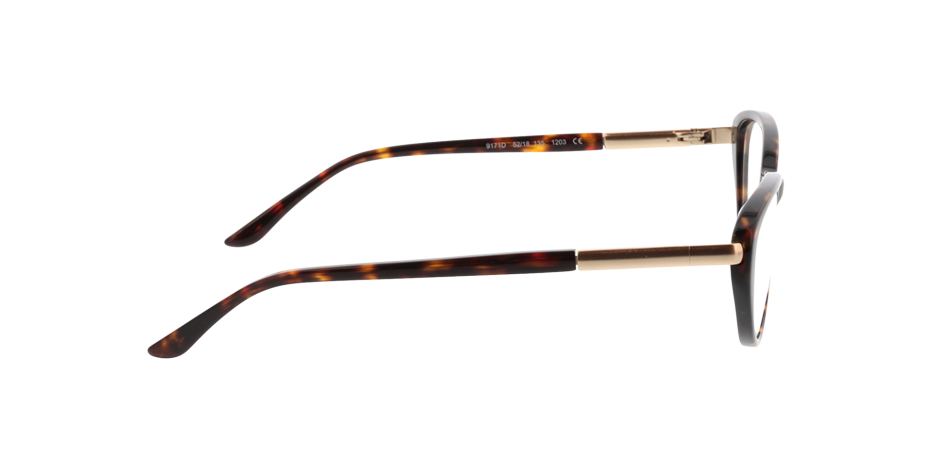 Gloria Havana  &  Gold AcetatEyeglass Frames von B24, Seitenansicht