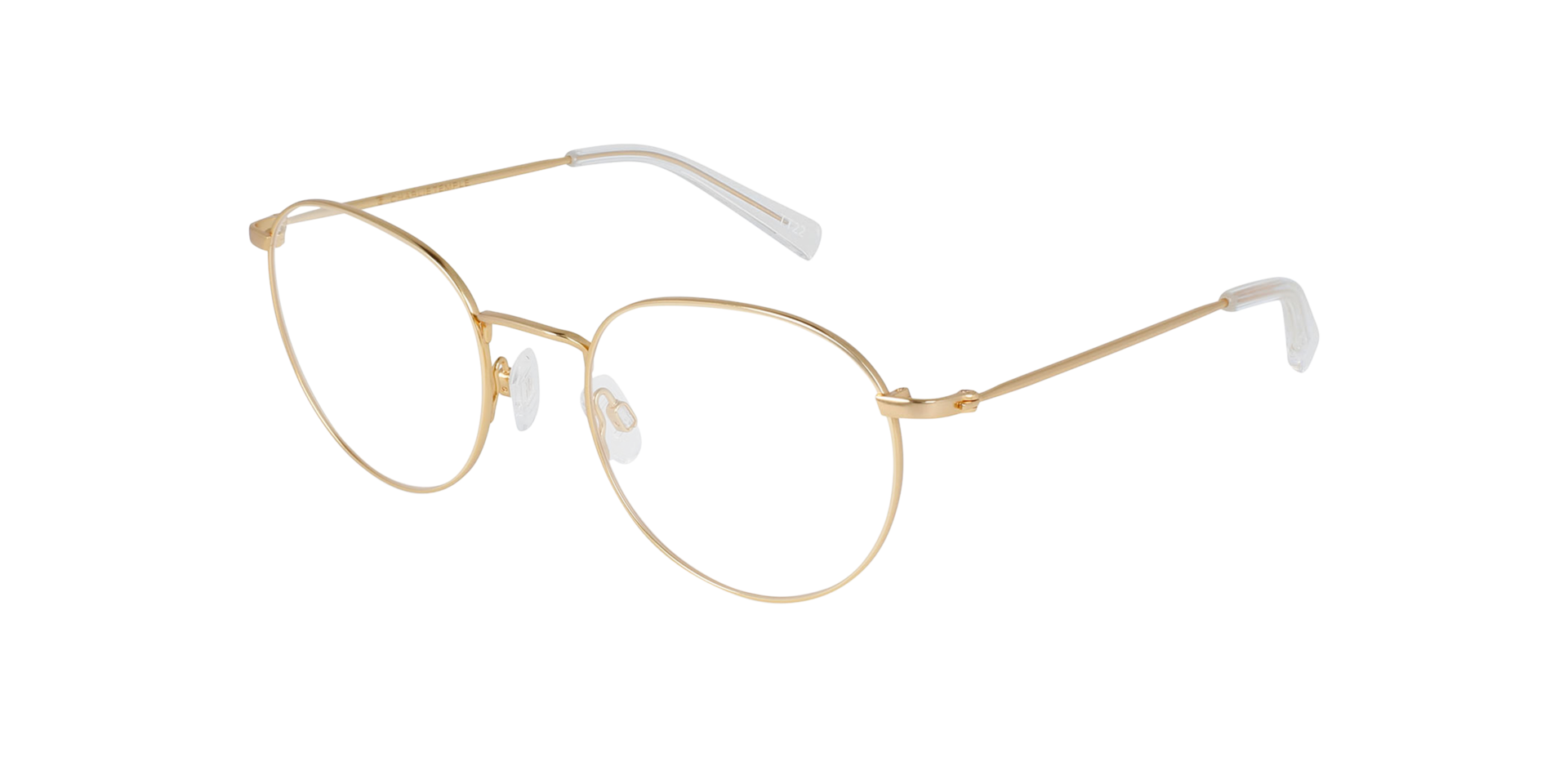 Ceo Large Light Gold Titanium TitanEyeglass Frames von B24, Dreiviertelansicht
