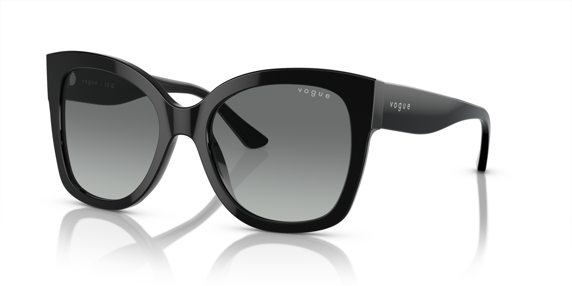 VO5338S Schwarz AcetatSunglass Frames von B24, Dreiviertelansicht